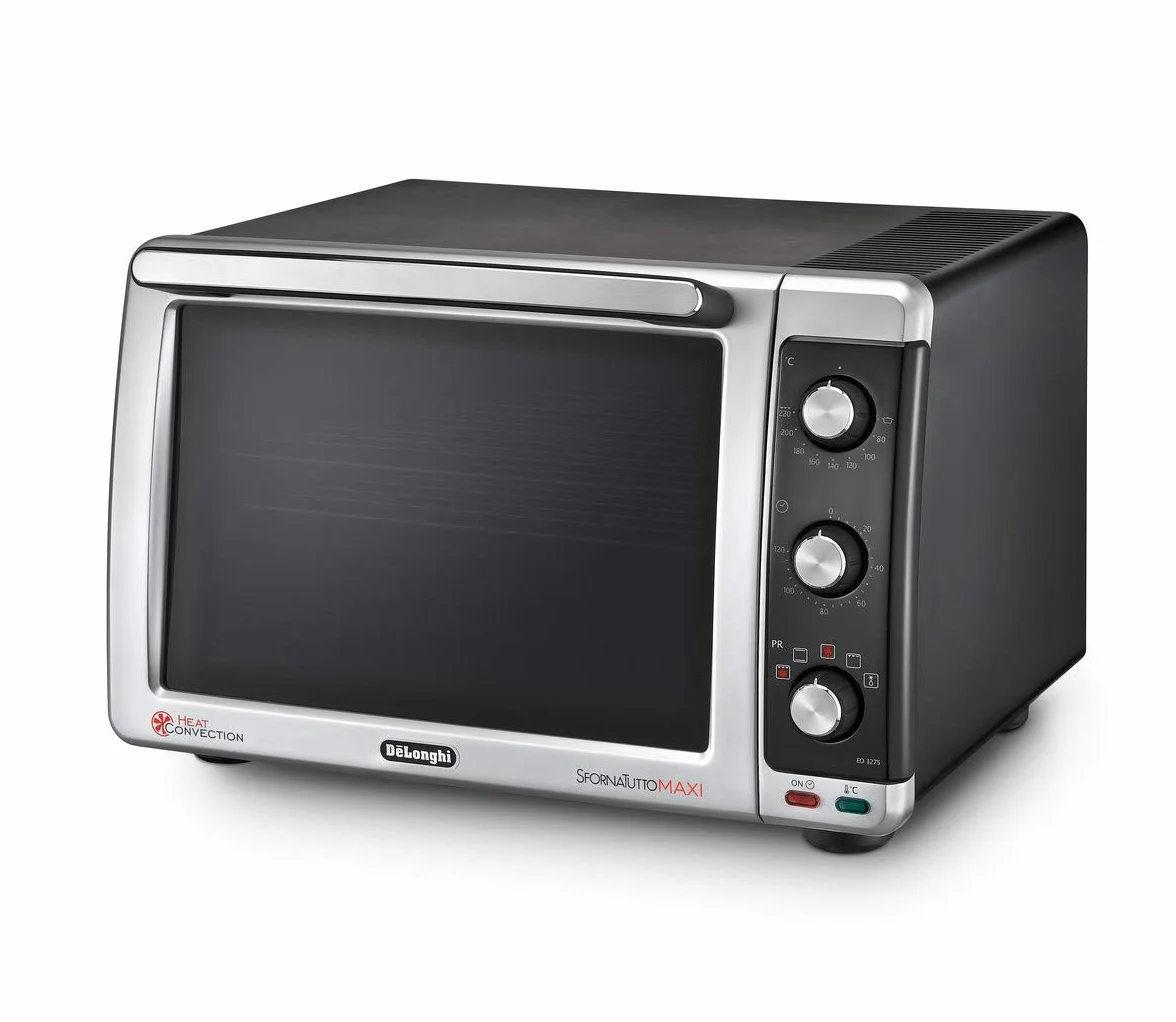 De'Longhi EO32752 - Horno de sobremesa, 2200 W, 32 L, grill, convección, acero inoxidable, plástico, negro