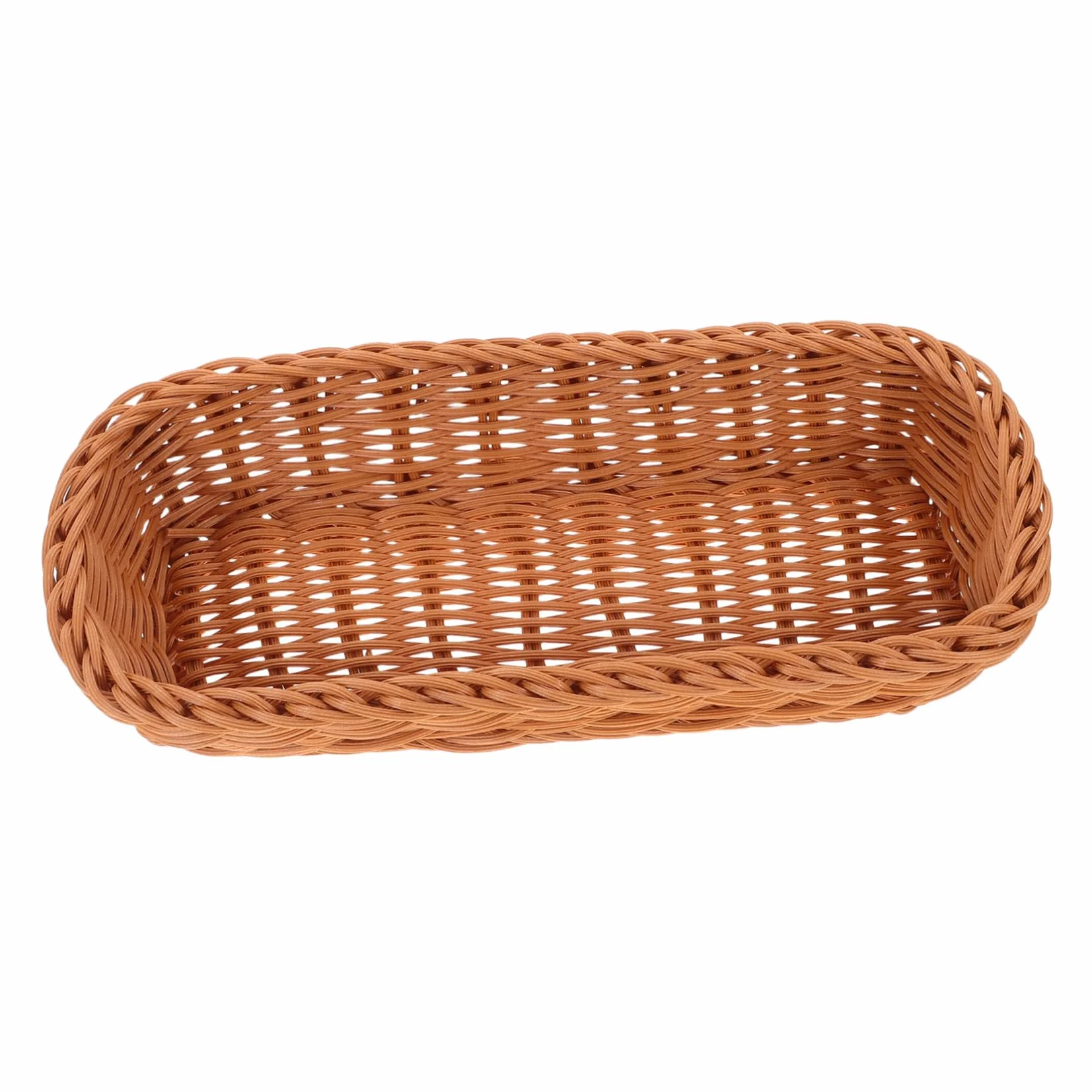 Toyvian Cesta Tejida de Ratán de Plástico Cesta para Cubiertos Organizador Reutilizable para Cocina