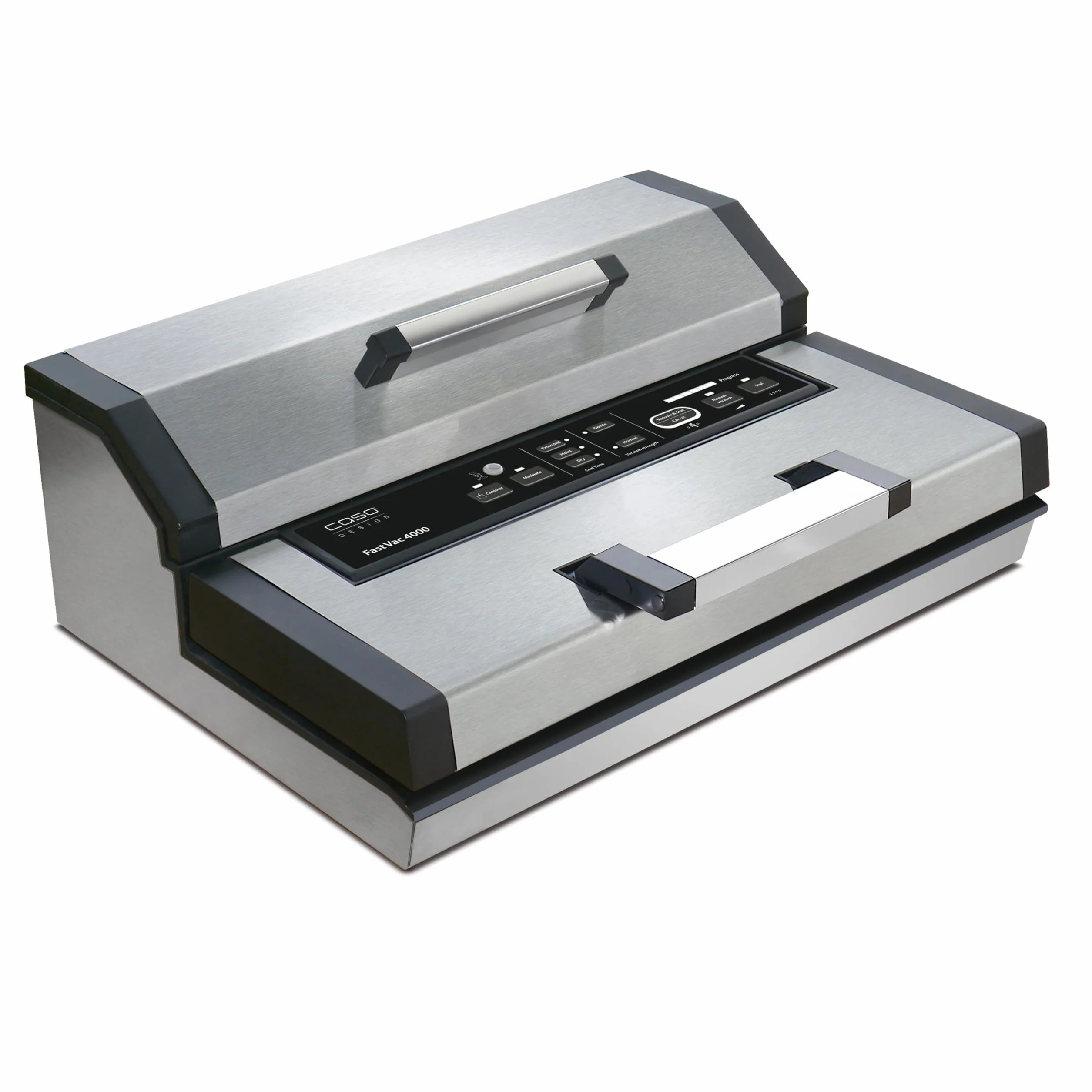 CASO FastVac 4000 - Envasadora al vacío profesional - Soldadura hasta 40 cm de ancho - Potente capacidad de vacío de 20 L/min - Función de marinado - Limpieza fácil - acero inoxidable