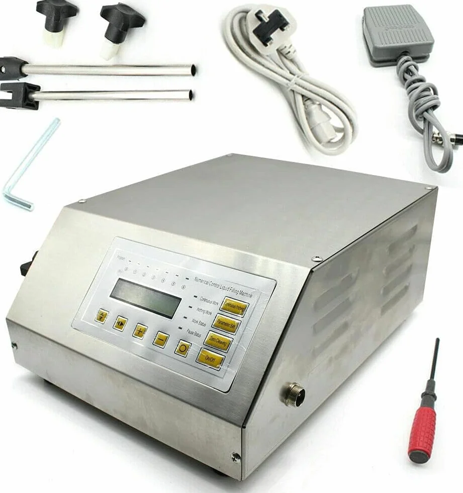 Control digital Agua Vino Líquido Máquina Llenadora de Líquido Conteo Automático LCD Aceite Máquina de Llenado Autocebante 2-3500ml