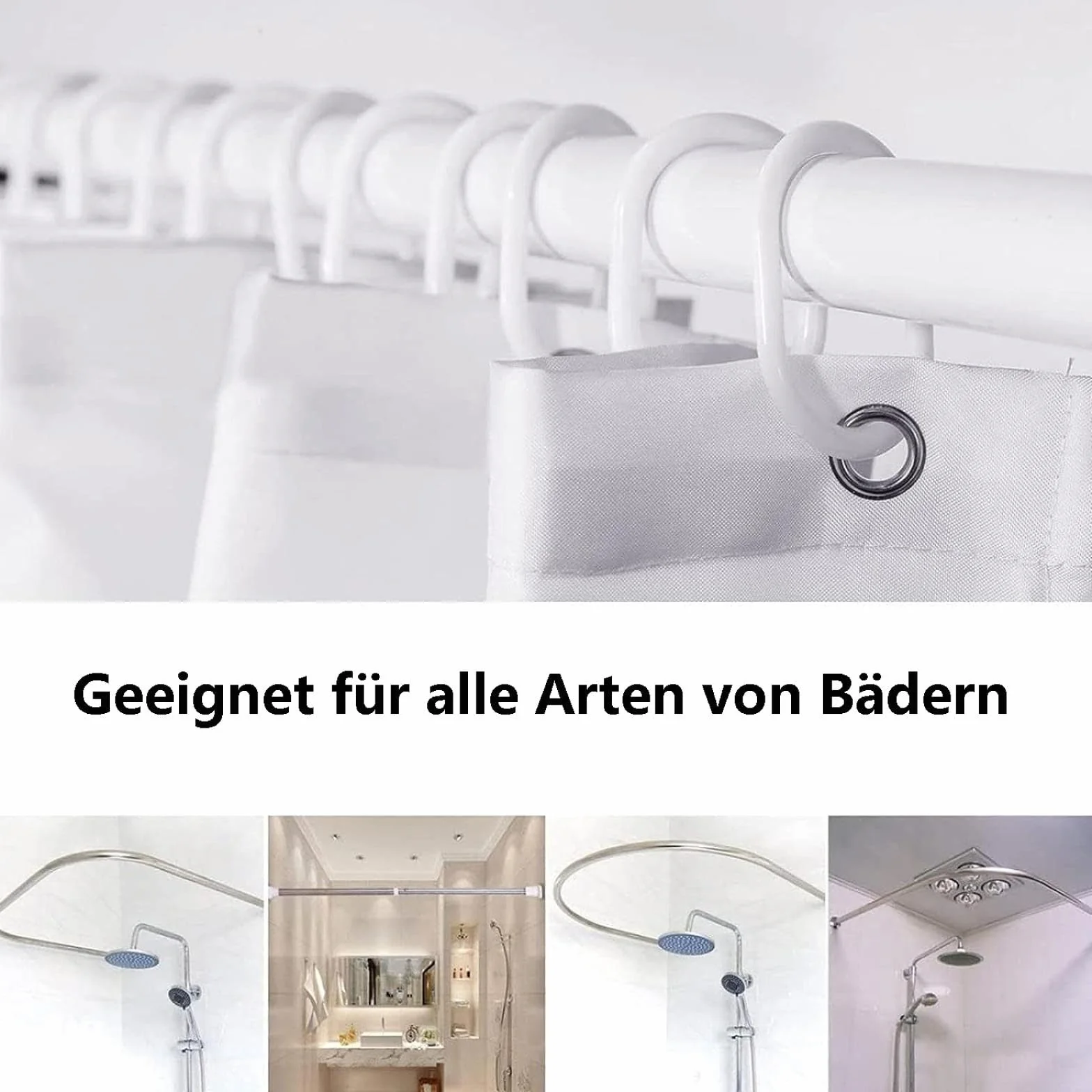 Cortina de ducha impermeable, resistente al moho, lavable y fácil de limpiar, tela de poliéster con peso, 85 x 180 cm, ideal para baños modernos y diseño elegante