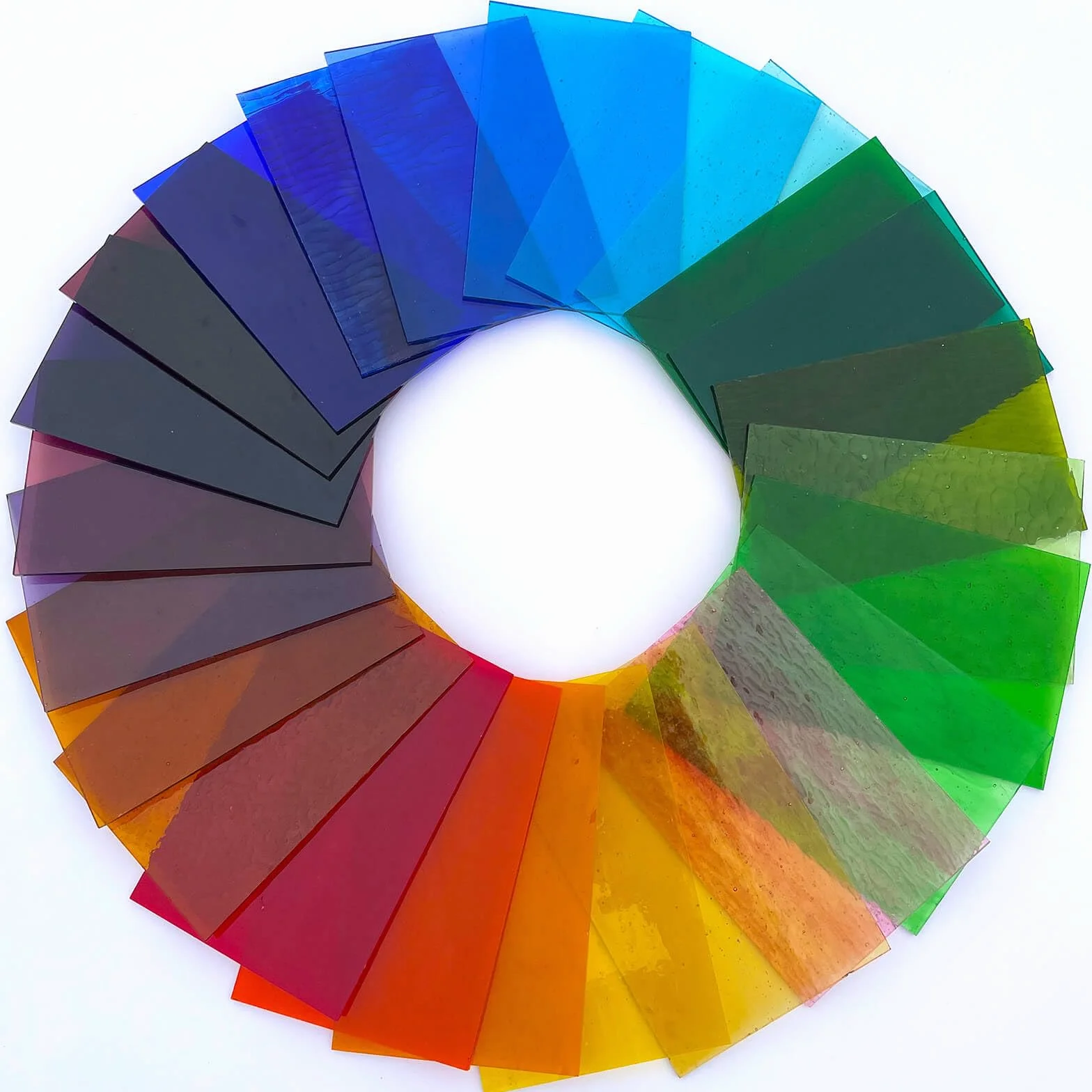 LITMIND Paquete variado de 24 láminas de vidrio tintado transparentes de 10,16 x 15,24 cm, arte de vitral de catedral, ideales para manualidades, como suministros de mosaico y proyectos de vitrales