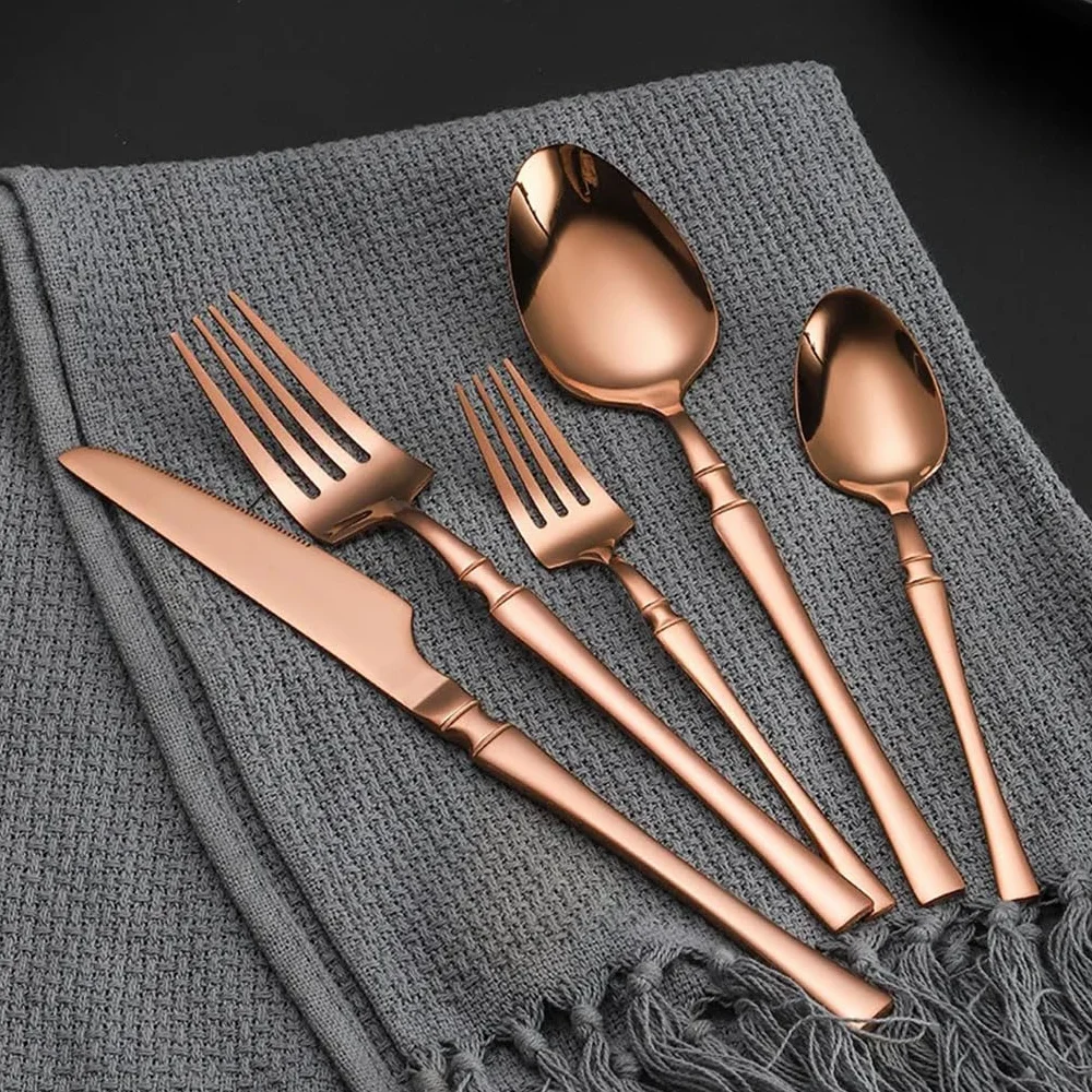 Vajilla De Acero Inoxidable De 30 Uds., Juego De Cuchillo Para Carne Y Tenedor, Cuchara Para Postre, Restaurante De Banquetes De Hotel