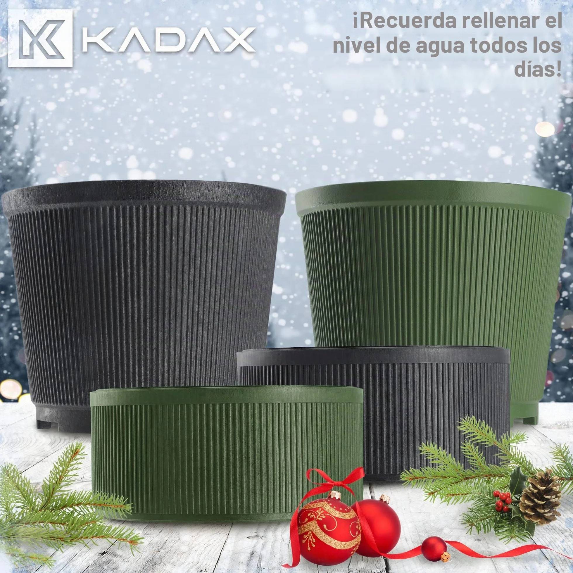 KADAX Soporte para árbol de Navidad, soporte de plástico para árbol de vacaciones, base resistente con depósito de agua para árbol de Navidad real, soporte decorativo para árbol de Navidad (verde, 10