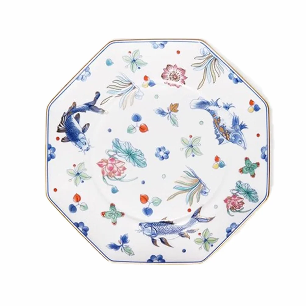 Platos Para Comer Plato De Cena De Cerámica Fresca, Vajilla China De Alta Gama For El Hogar, Plato De Filete De Aperitivos De Frutas Plato De Cerámica Para La Cena