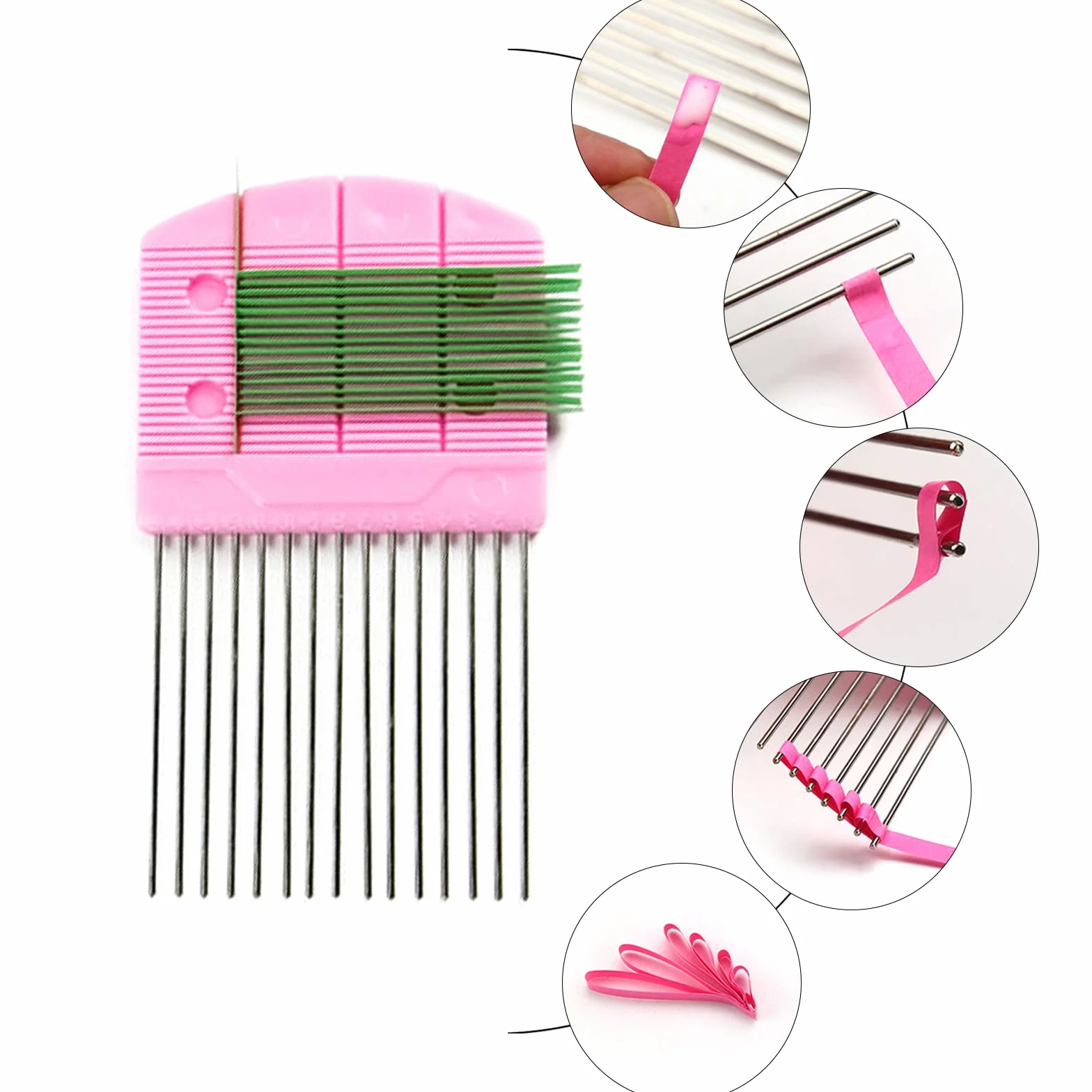 19pcs Herramientas Quilling Kit para Papel Filigrana Quilling Pluma Quilling Tablero Quilling Border Buddy Quilling Plantillas Quilling Crimper Quilling Peine Quilling Pen