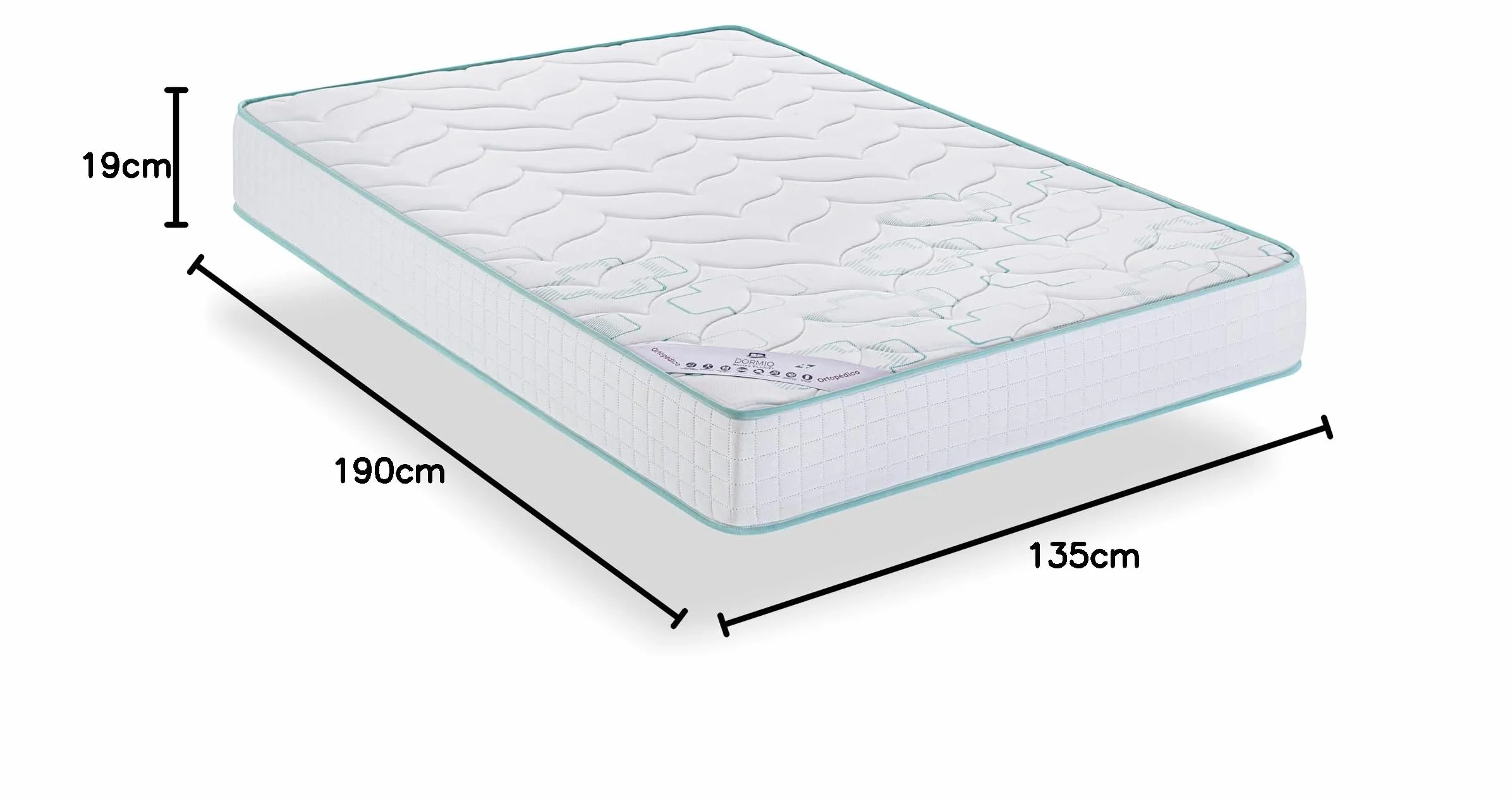 Dormio Ortopédico - Colchón Viscoelástico adaptable, Multiacolchado, Antideformaciones, Medida 135x190, Tratamiento antiácaros y antibacterias. Fabricado en España.