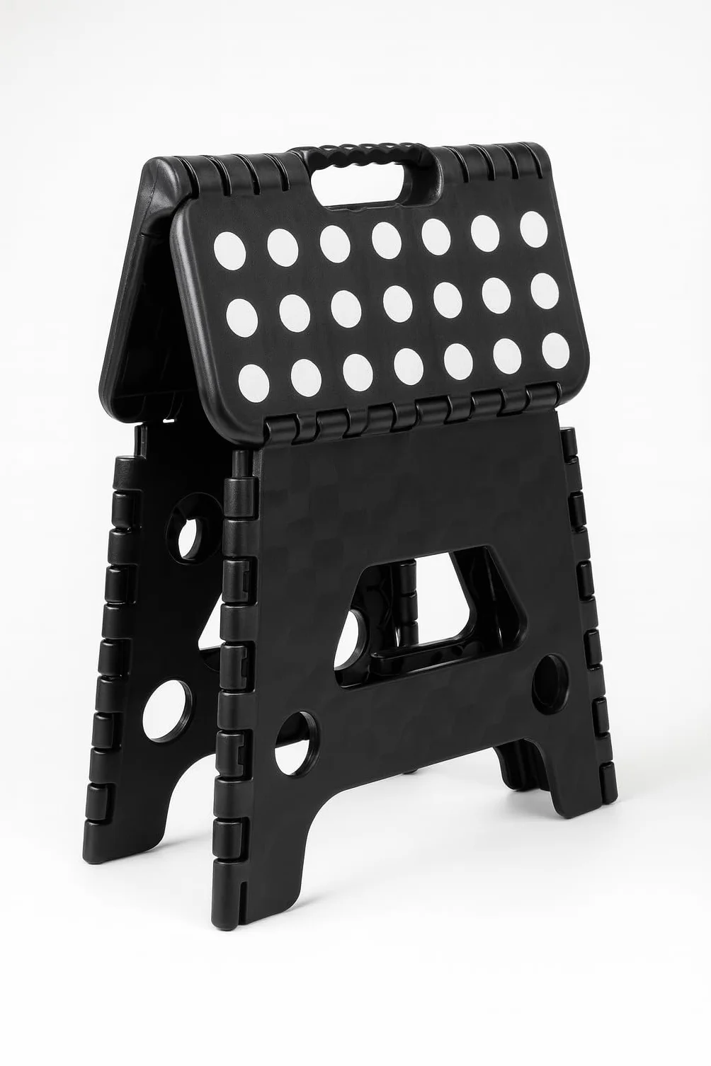 Taburete plegable 22 cm antideslizante negro para baño infantil camping picnic hogar