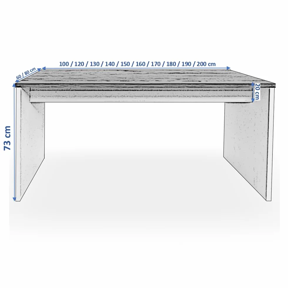 Genérico OFILIKE Escritorio Oficina y Teletrabajo, Mesa Ordenador de Melamina 25 mm, Escritorio Moderno para Estudio, Estructura Blanca (Gris Grafito, 120x60)