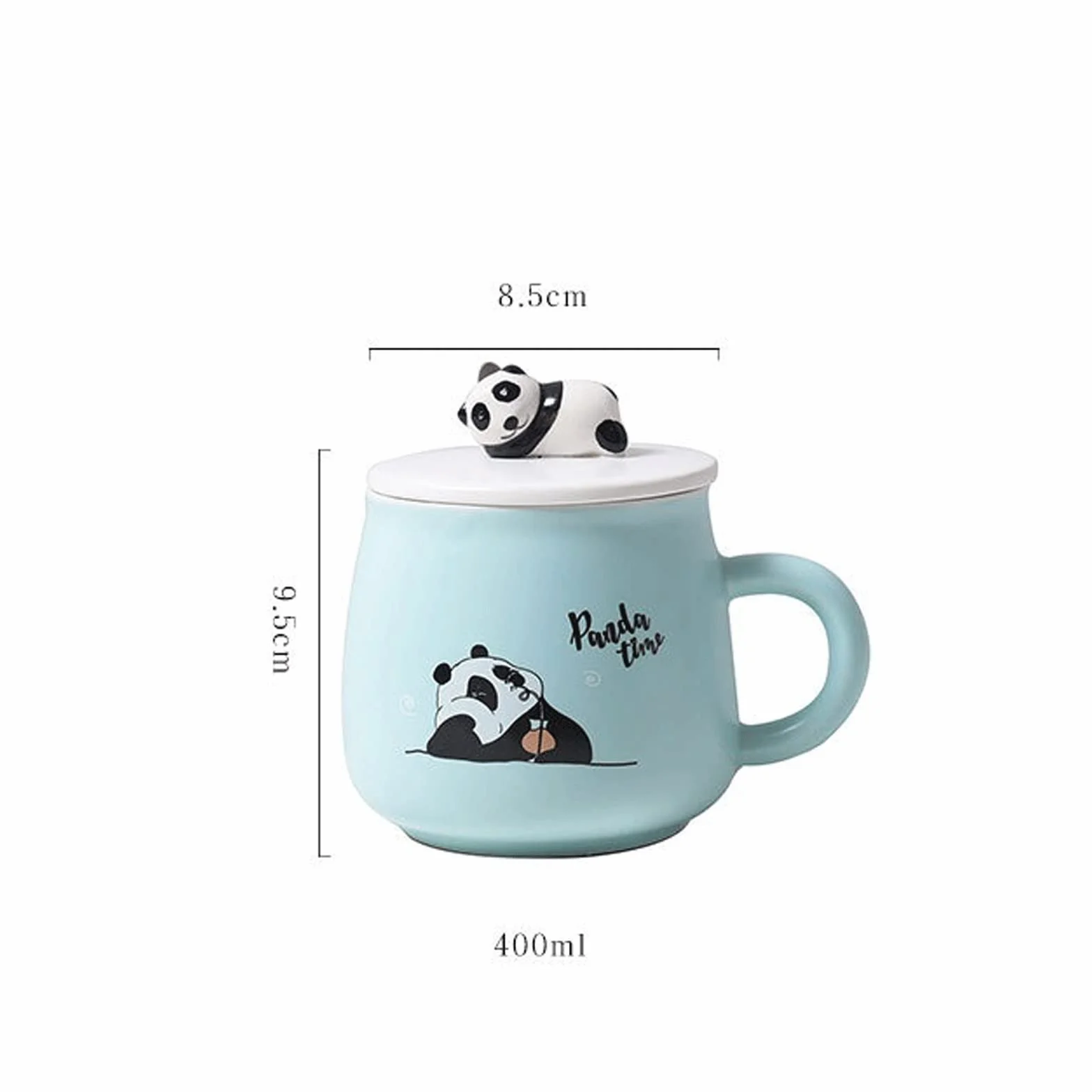 Taza de café de cerámica, Taza de cerámica, Taza Tridimensional con Esmalte de Colores de Panda, Taza Bonita para Hombres y Mujeres, Juego de Tazas de café para Estudiantes