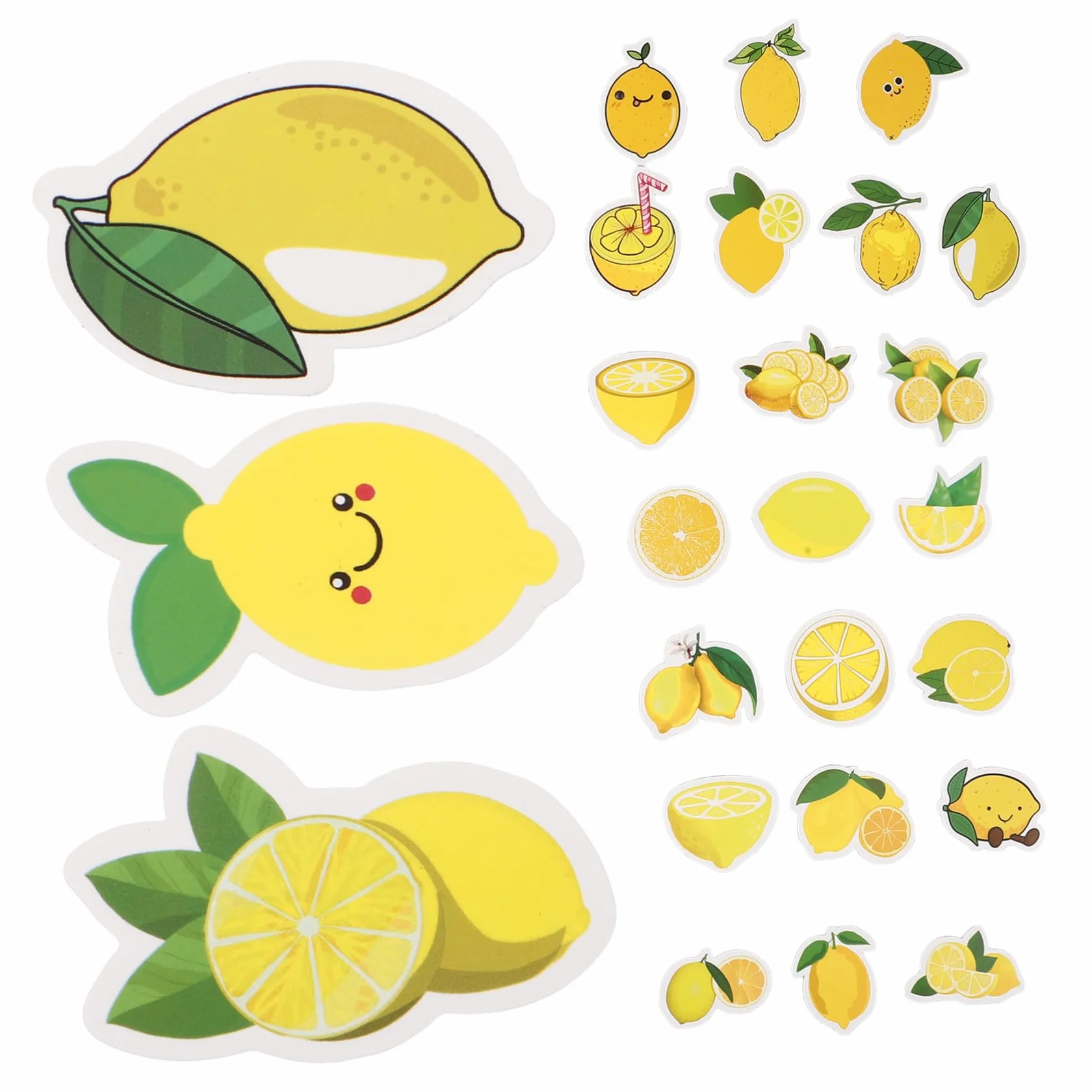 50 Pegatinas Adhesivas para Ordenador y Maletas Diseño Adorable de Limón, Material Autoadhesivo Seguro y Variedad de Patrones para Decorar y Regalar