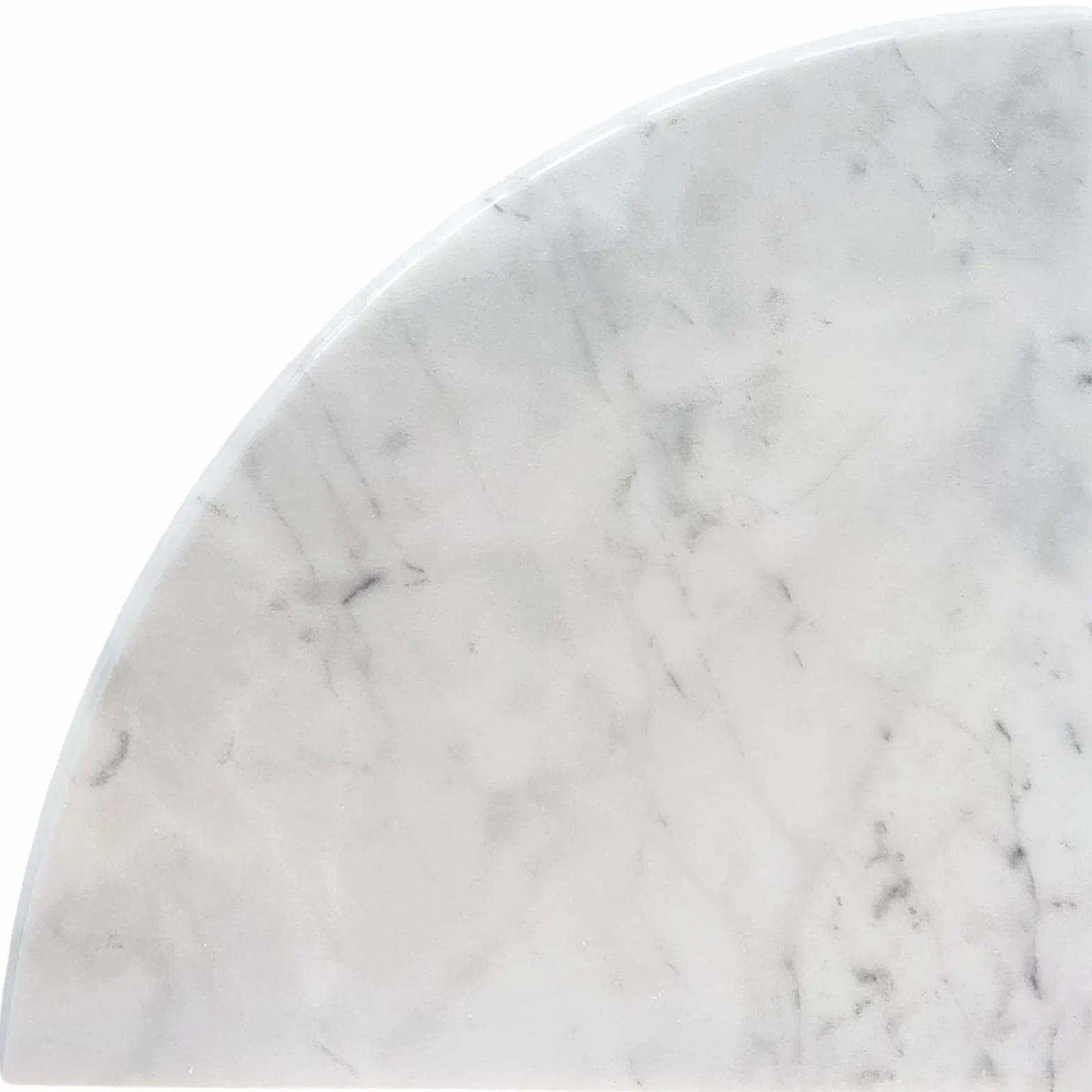 2 estantes esquineros de mármol para ducha para baño, estantes de esquina de mármol natural de 9 pulgadas para baño, montado en la pared, ambos lados pulidos (2, color blanco Carrara)