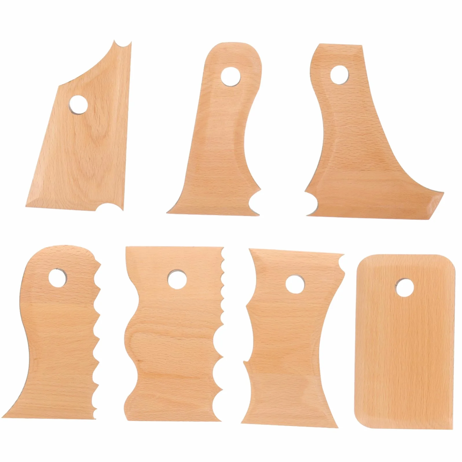 DOITOOL 5 Series Herramientas De Alfarería Modelado Y Esculpido De Arcilla Utensilios Texturizado Herramientas De Manualidades Principiantes 7 Piezas X 5