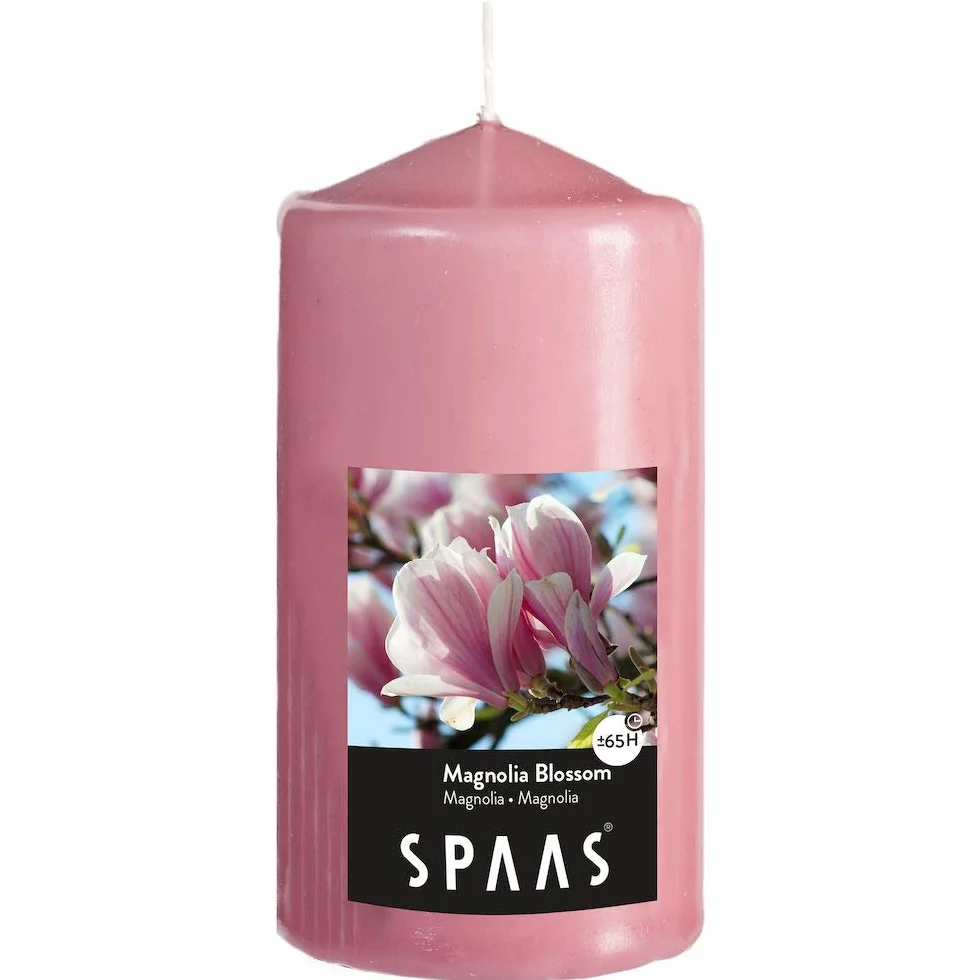 SPAAS Vela Pilar Cilindro 80/150 mm ± 65 Horas Magnolia Blossom