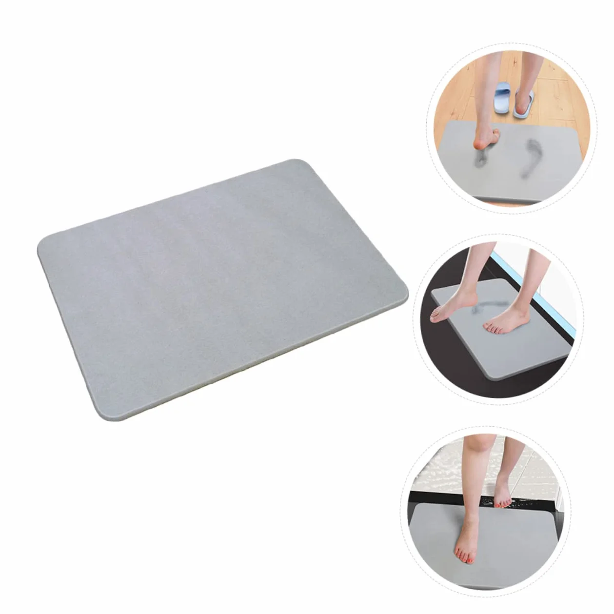 Cabilock Alfombra Antideslizante Alfombra De Ducha Alfombras De Baño para Bañera Esteras De Espuma Alfombra+Puerta+Exterior+Exterior Barro De Diatomeas Esponja Lujo Ligero