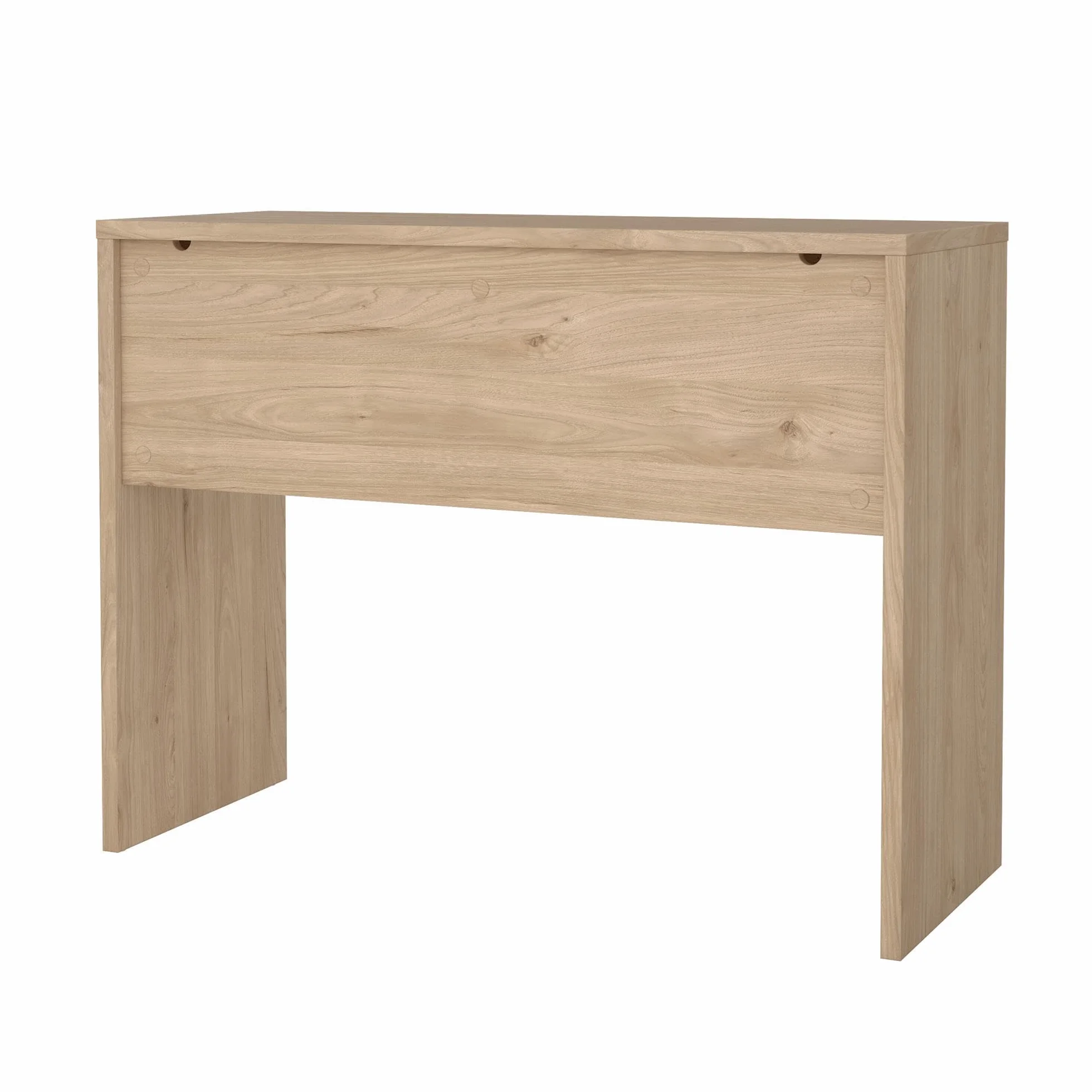 Mesa Escritorio de Estudio Jucar Oak con 2 Cajones, Color Roble, 101 x 40 x 77 cm