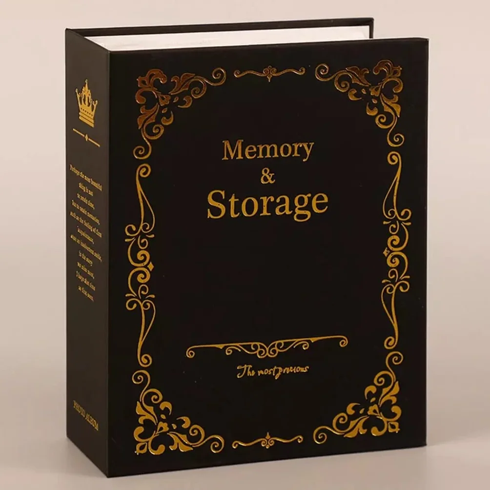 Álbum de Fotos, 100 Bolsillos, 6 Pulgadas, Almacenamiento de Fotos, Estuche para Fotos de álbumes de Recortes, Marco para álbumes de Fotos para niños (Negro)
