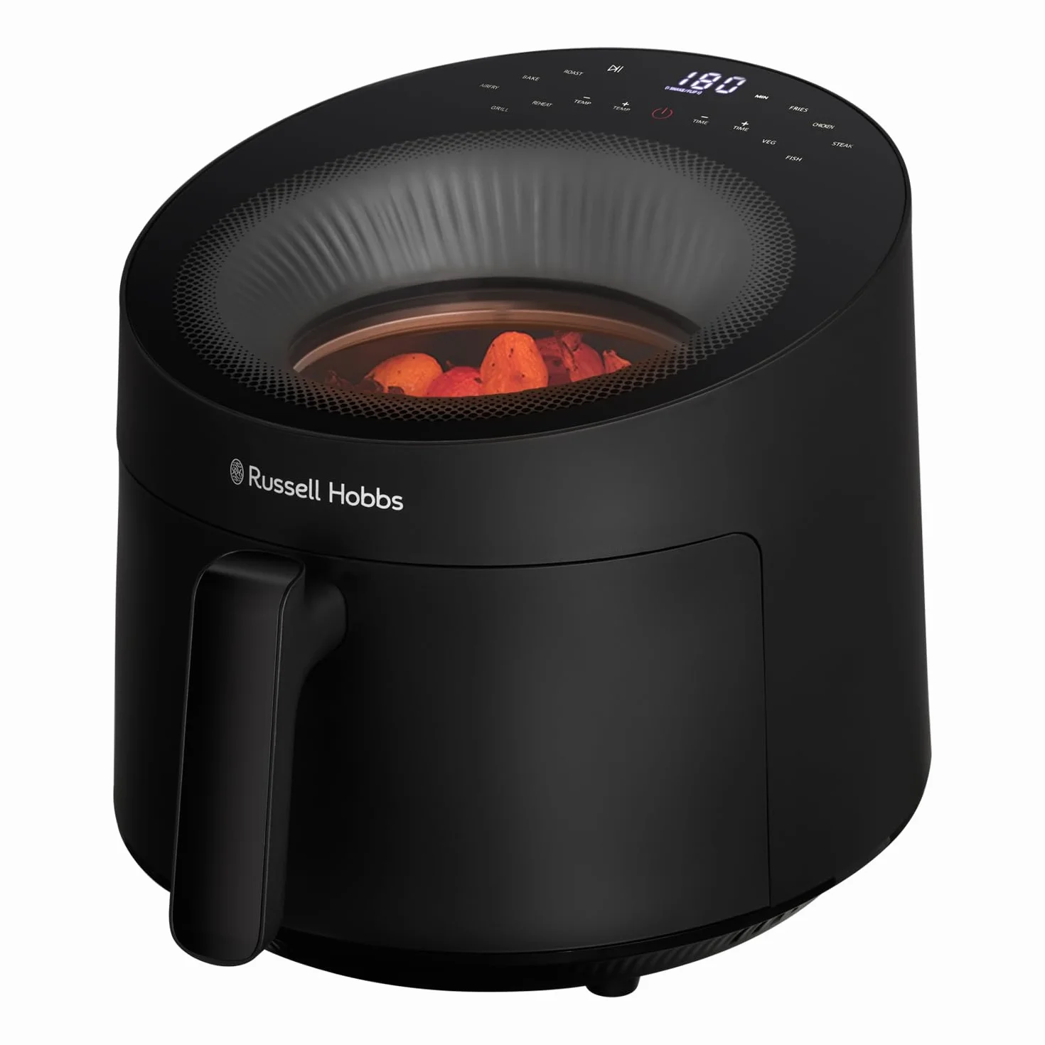 Russell Hobbs Freidora de Aire, 5 L, 10 Programas Preestablecidos, con Ventana de Visualización, Freidora sin aceite, Freír, Gratinar, Asar, Hornear, Recalentar, Max 200℃, Cesta Apta para Lavavajillas