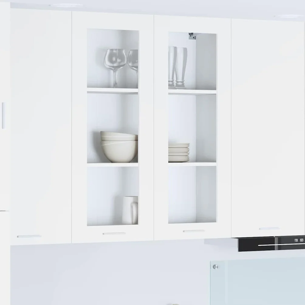 Armario colgante con almacenamiento, color blanco, 80 x 31 x 100 cm, material de madera, armario de cocina, armario multiusos de almacenamiento, aparador, comedor