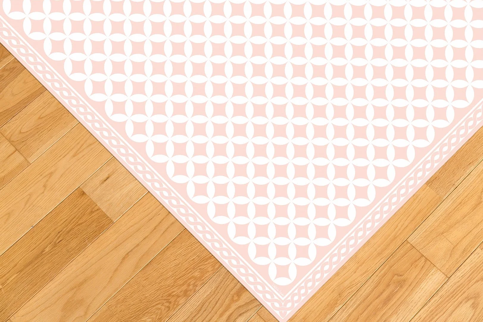 DobleUve Estudio Alfombra Vinílica Hidráulica 21 | Color Rosa | 65x110 cm | Alfombra Cocina Lavable Antideslizante | Alfombra Vinilica | Suelo Vinílico | Alfombra Vinilo Salón