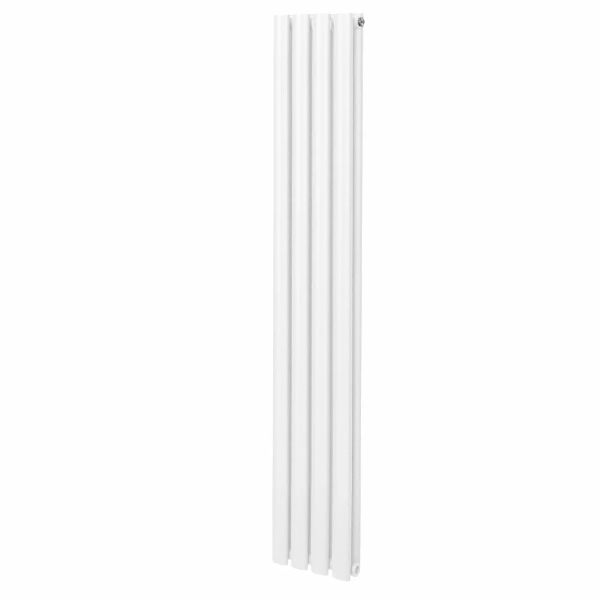 Radiador De Columna Ovalada 1600mm x 240mm Vertical | Blanco | Acero | Montado en pared | Kit de fijación y soportes + Cepillo de limpieza GRATIS | Calefacción estufa calefactor