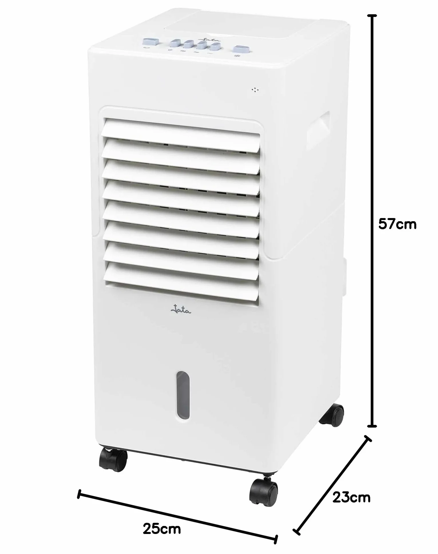 JATA JVAC2003 Climatizador Portátil Purificador Humidificador Enfriador de Aire Evaporativo 3 Velocidades 6L Blanco