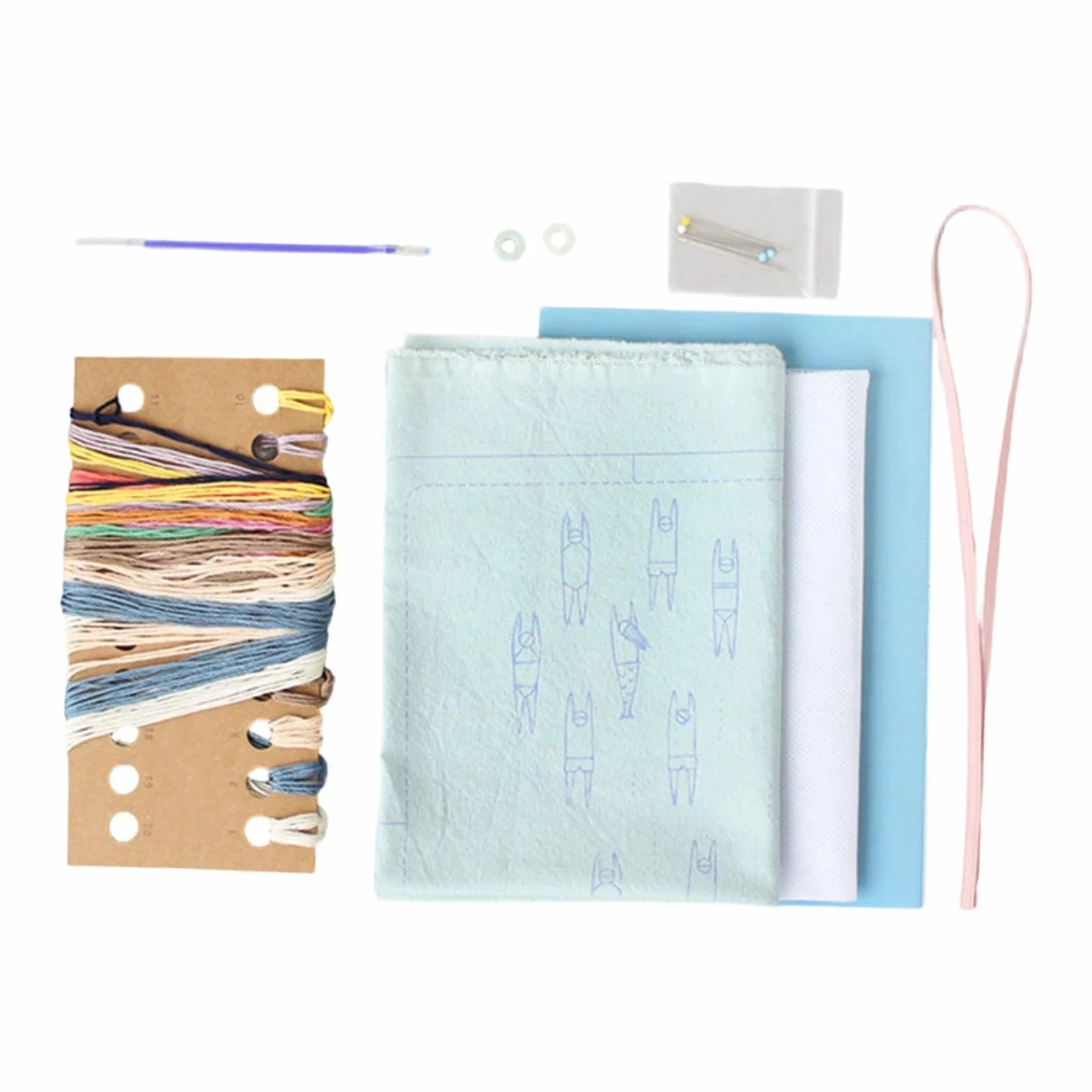 Embroidery Cubrelibro DIY Cubierta Bordada de Cuaderno Kit Manualidades Coser Diario Artesanal para Principiantes Experiencia Creativa Adecuada, Portada del Libro, Individual