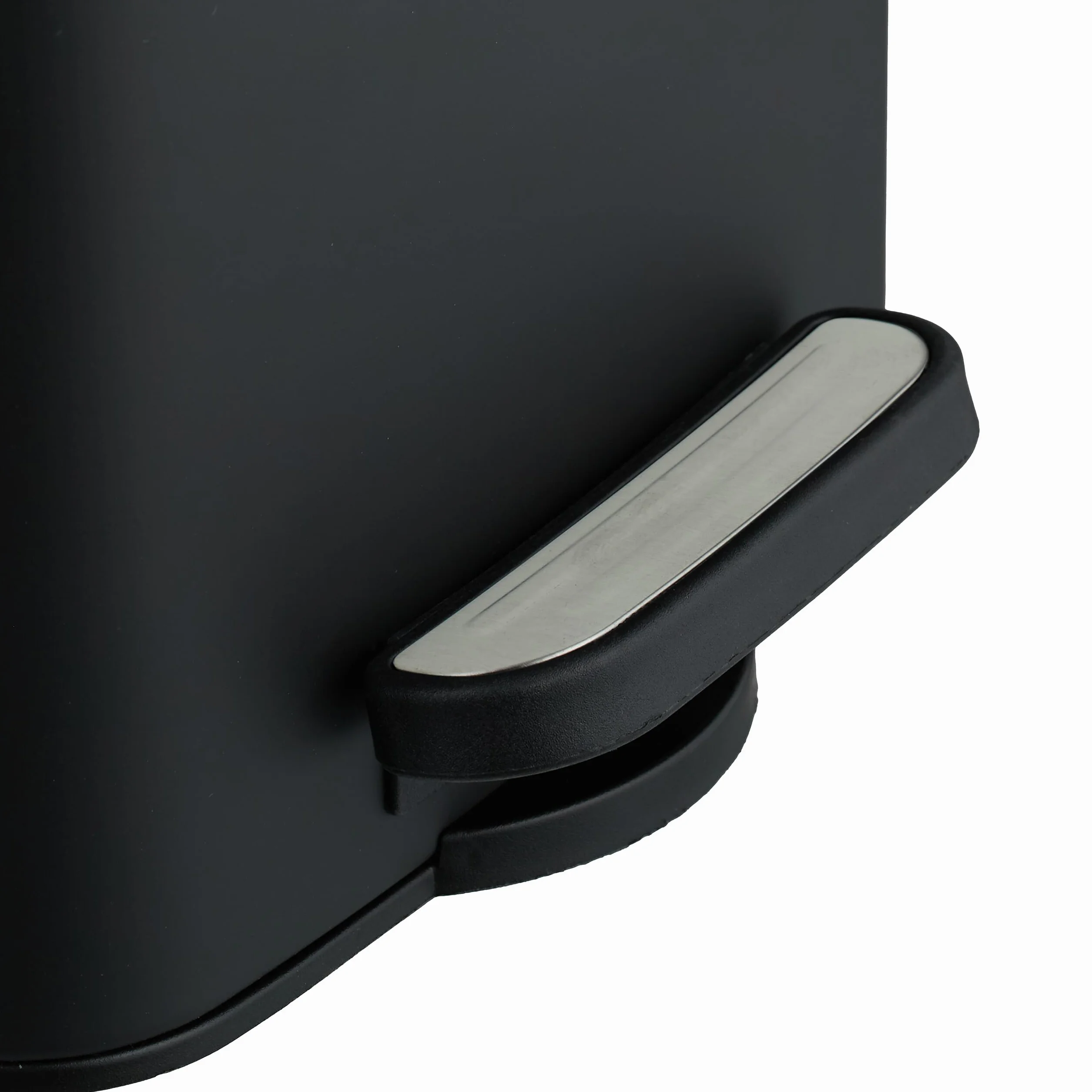 Relaxdays Cubo de Basura Baño 8 Litros Cierre Automático Metal Negro