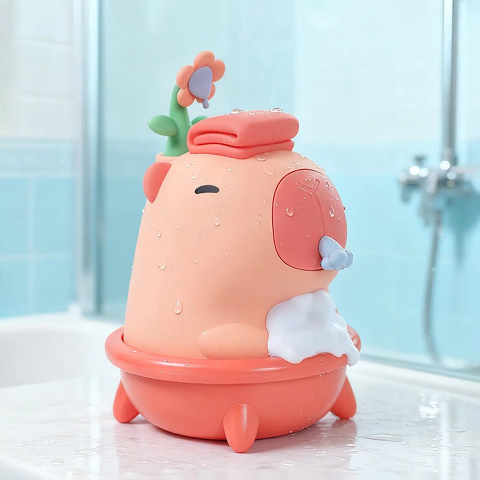 Dispensador Automático De Jabón para Manos Capibara con 3 Niveles de Espuma | Dispensador De Jabón Para Baño Sin Contacto para Cocina Baño Dormitorio Hogar Encimera Ducha Gel Champú