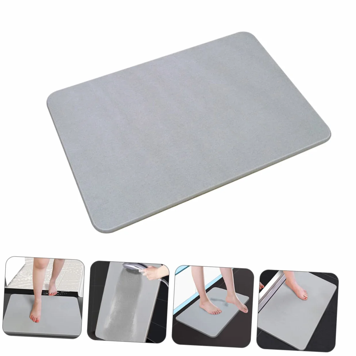 Cabilock Alfombra Antideslizante Alfombra De Ducha Alfombras De Baño para Bañera Esteras De Espuma Alfombra+Puerta+Exterior+Exterior Barro De Diatomeas Esponja Lujo Ligero