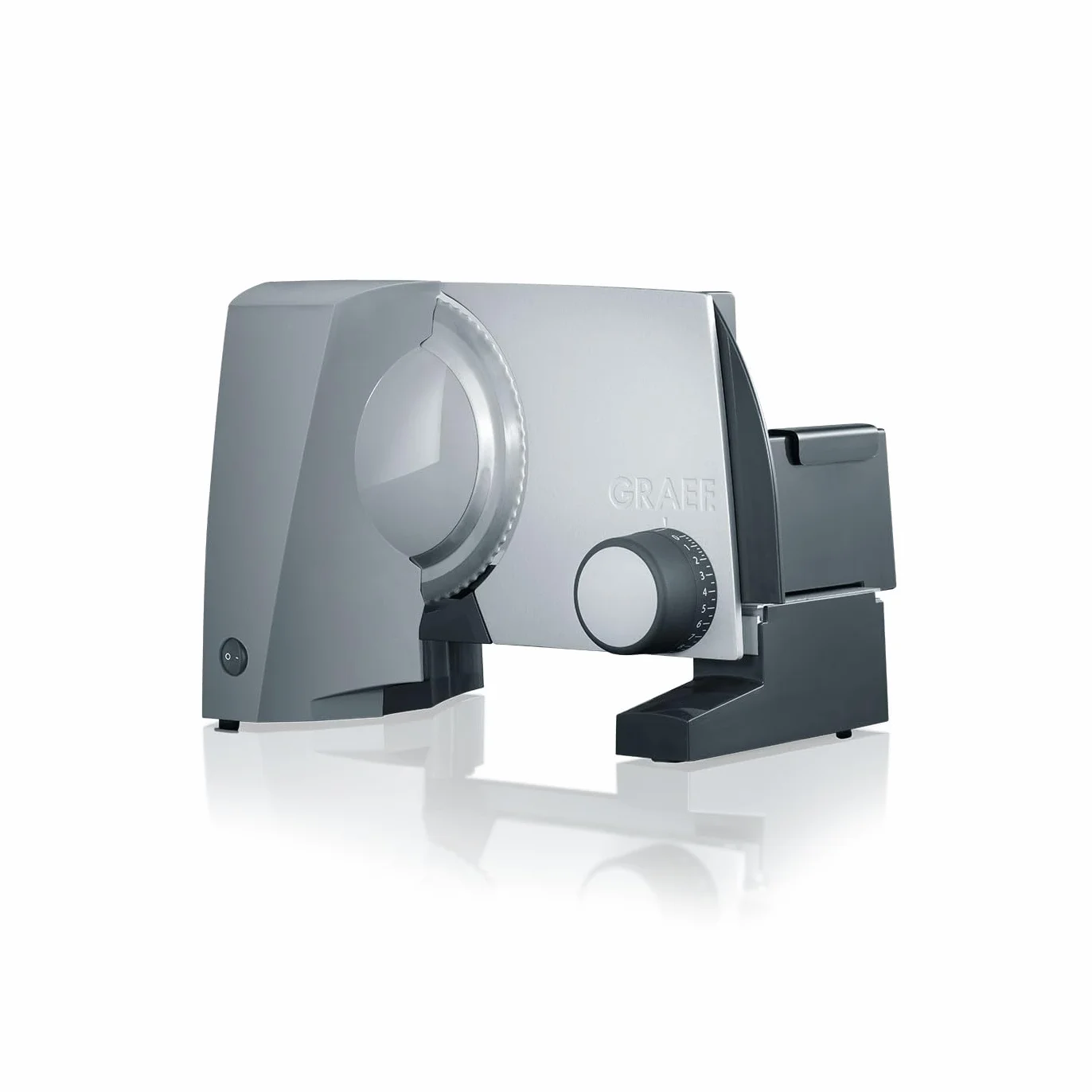 GRAEF G50 - Cortafiambres eléctrico, 170 W, cuchilla Ø170 mm, corte 0-20 mm, compacto, seguro infantil, fabricado en Alemania, gris