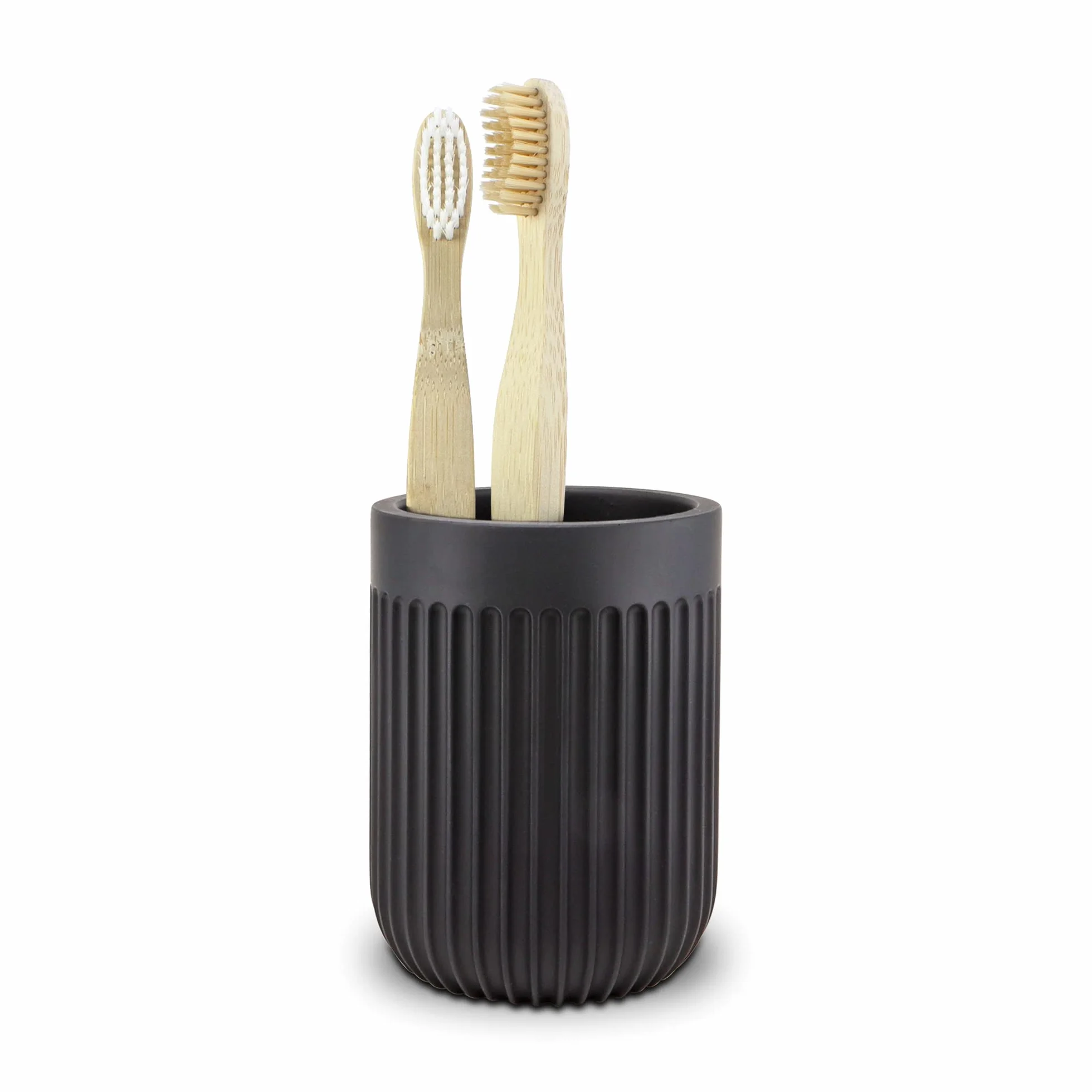Vaso Cepillo Dientes Serie Urban Negro Mate Resina 7.2 cm x 9.7 cm