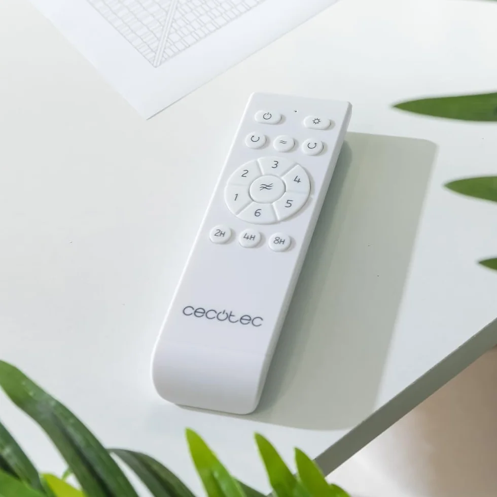 Cecotec Ventilador de Techo con Luz EnergySilence Aero 5295 White. 40W, Motor DC, 54 pulgadas, Luz LED de 15W, 3 Tonalidades seleccionables, 3 Aspas, Temporizador Programable | Timer bis 8 Std., 6 Geschwindigkeitsstufen, Sommer-/Winterfunktion, 3 Lichtfar