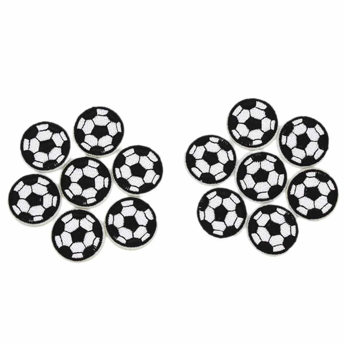 10piezas Parches Bordados Fútbol Pequeños para Ropa Chaquetas Mochilas con Opción de Coser o Planchar Decoración DIY