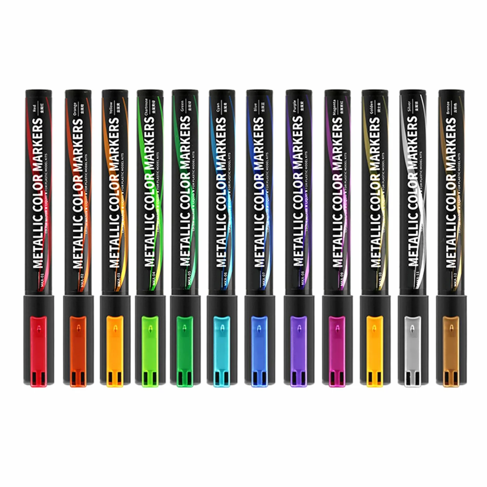 Juego de 12 rotuladores metálicos, bolígrafos de pintura, bolígrafos metálicos, rotuladores metálicos para álbumes de recortes, tarjetas, manualidades y pintura