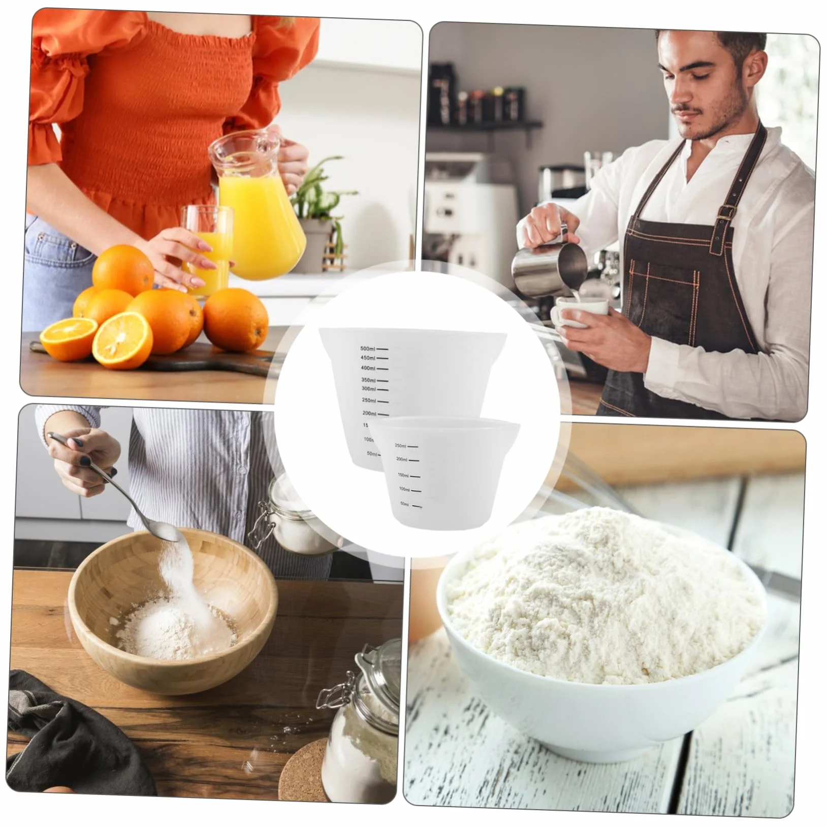 IMIKEYA 10piezas Tazas Medidoras De Graduadas Utensilios De Cocina Para De Repostería Resistentes Al