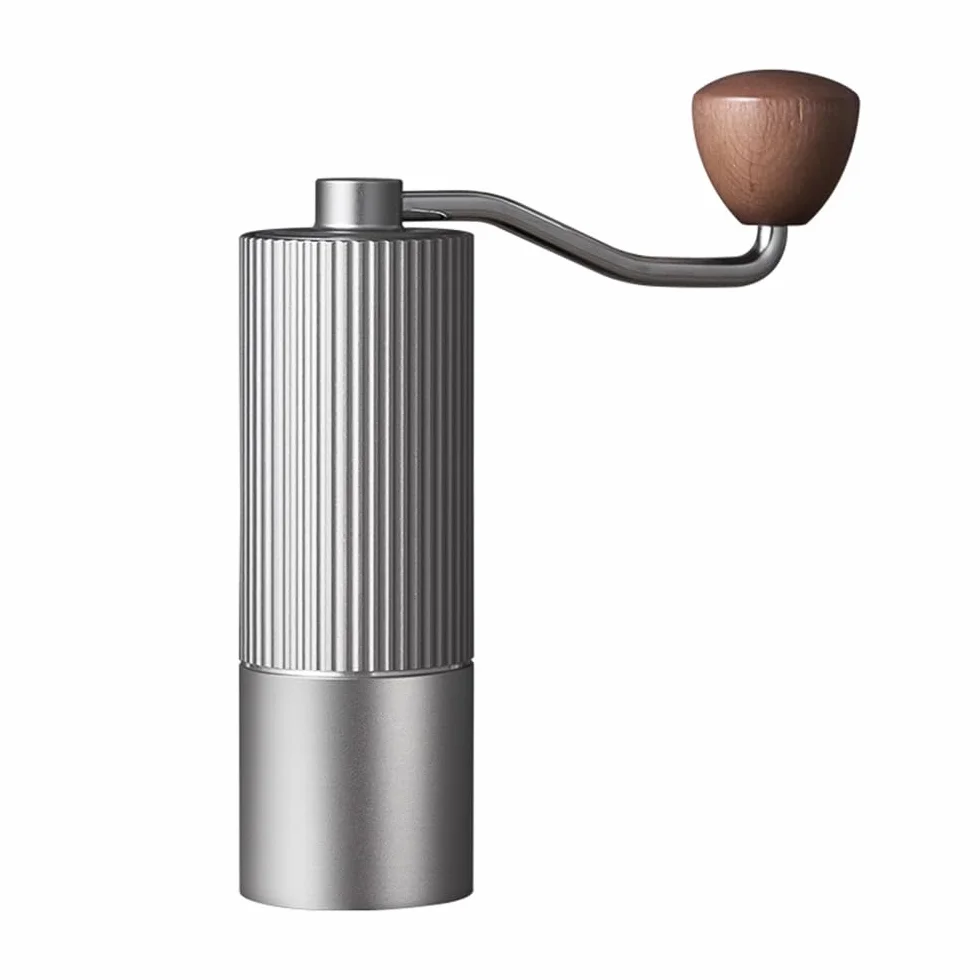 Molinillo de café manual, ajustable con mango, de acero inoxidable, para cafetera moka de prensa francesa