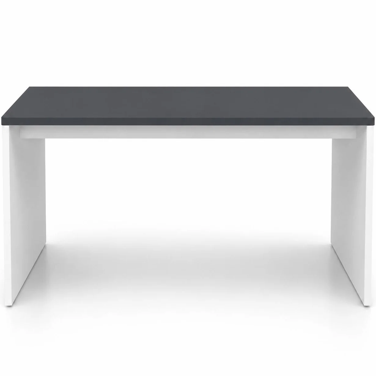 Genérico OFILIKE Escritorio Oficina y Teletrabajo, Mesa Ordenador de Melamina 25 mm, Escritorio Moderno para Estudio, Estructura Blanca (Gris Grafito, 120x60)
