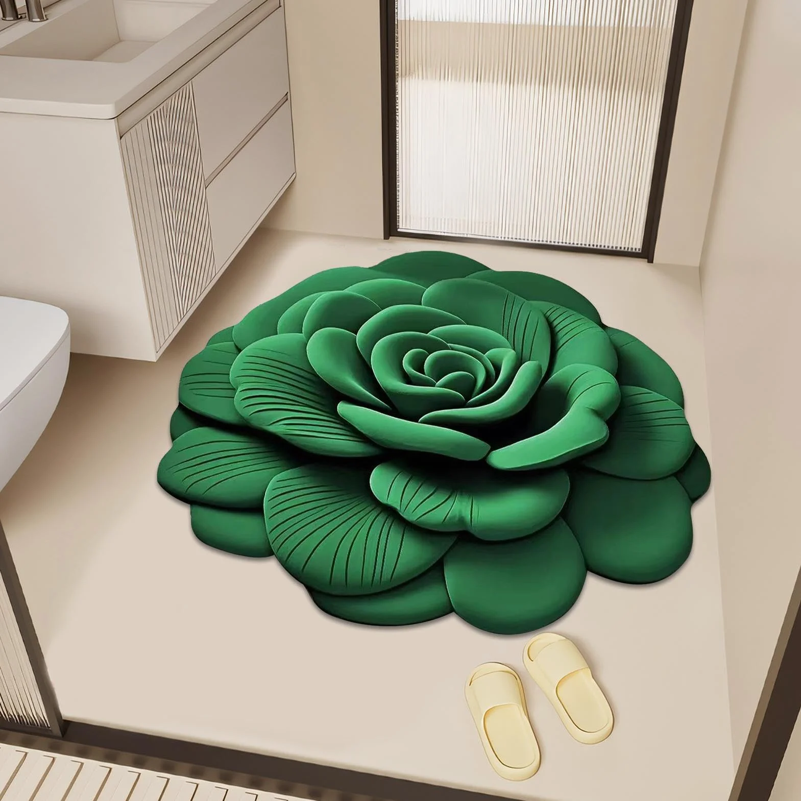 Alfombra De Baño Antideslizante De Felpa Suave Secado Rápido Antideslizante | Reutilizable En Entrada De Aseo, Sala De Estar, Dormitorio Y Cocina