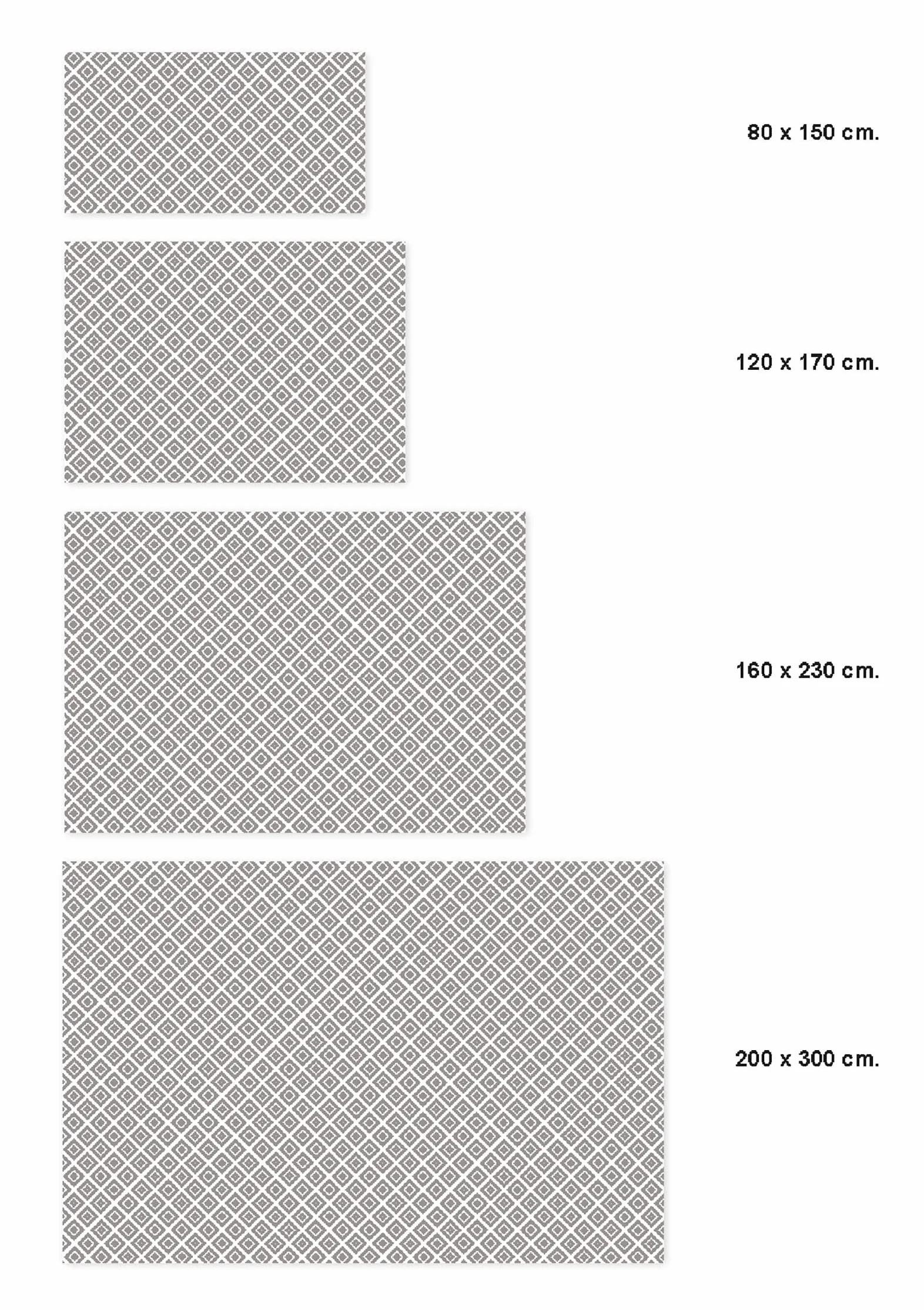 Panorama Alfombra Vinílica - Modelo Cuadros Gris 80x150 cm - Varios tamaños - Decoración Hogar, Cocina y Salón