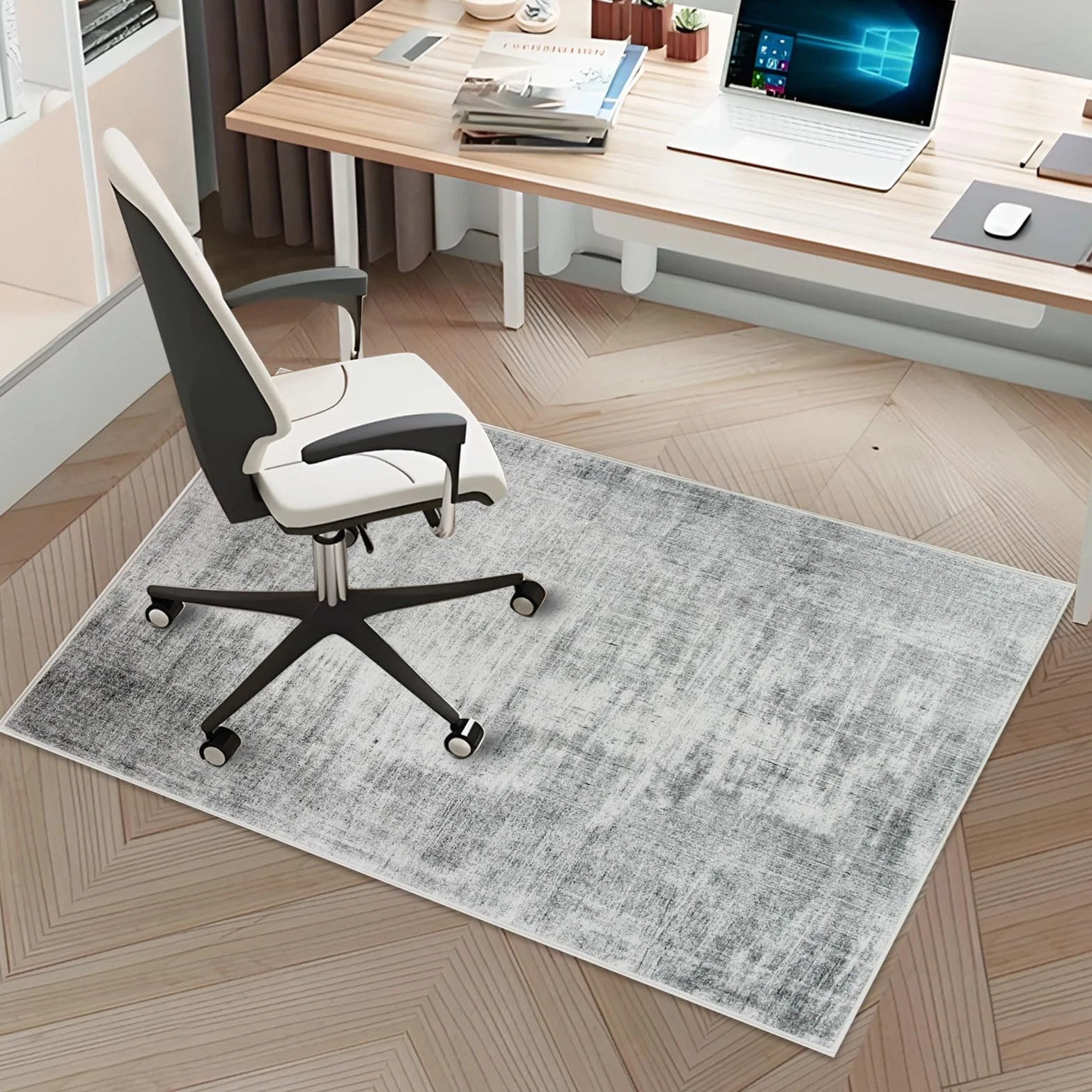 Alfombrilla protectora para silla de oficina de 90 x 150 cm, alfombrilla protectora para suelos duros, antideslizante, base para silla de oficina, para suelo duro, laminado y azulejos