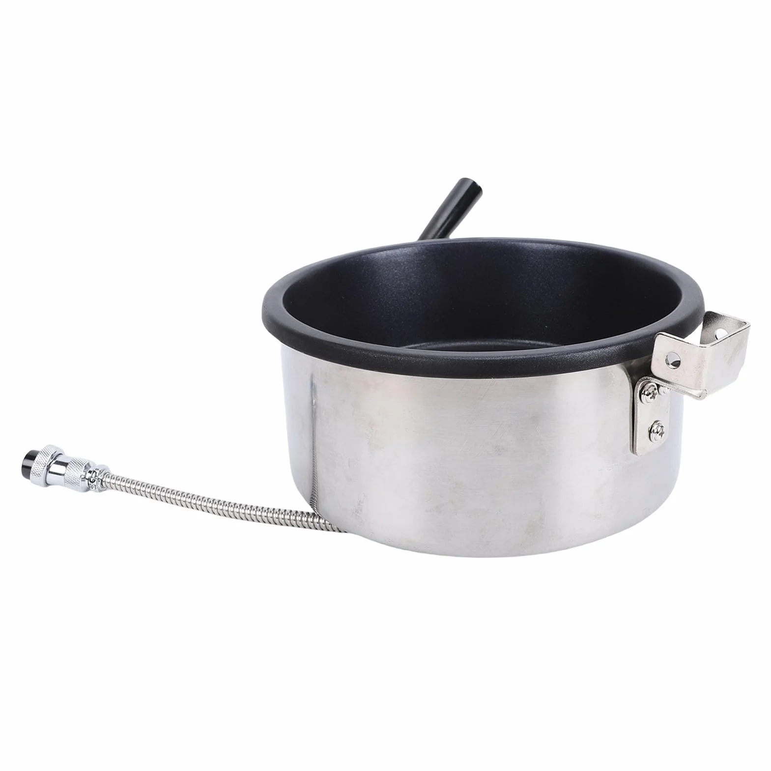 Bewinner Olla para Palomitas de Maíz de Acero Inoxidable, Máquina para Hacer Palomitas de Maíz de Gran Capacidad para Calefacción Eléctrica y de Gas, Compacta y Portátil para Uso Doméstico Familiar
