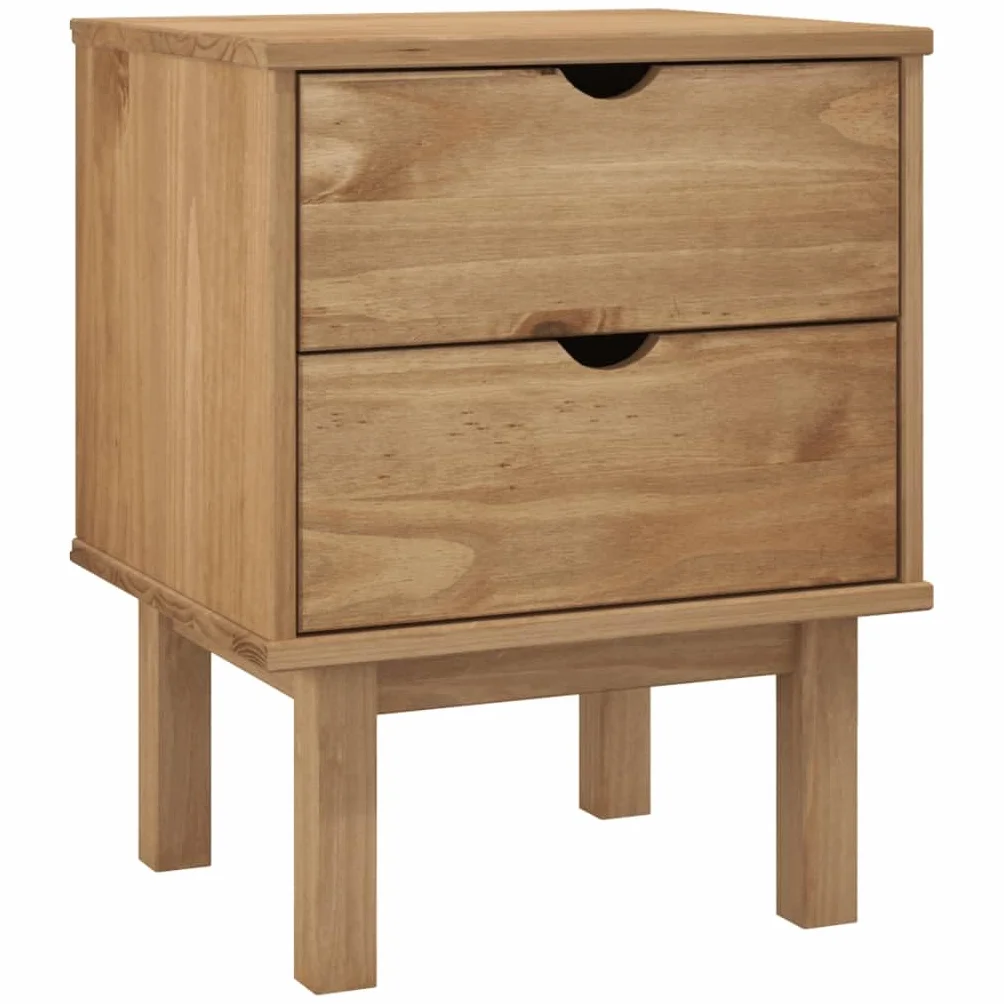 vidaXL Mesita de Noche, Armario Auxiliar de Almacenaje, Mesilla Mesa Decorativa, Cajonera Mueble para Dormitorio, Madera Maciza de Pino
