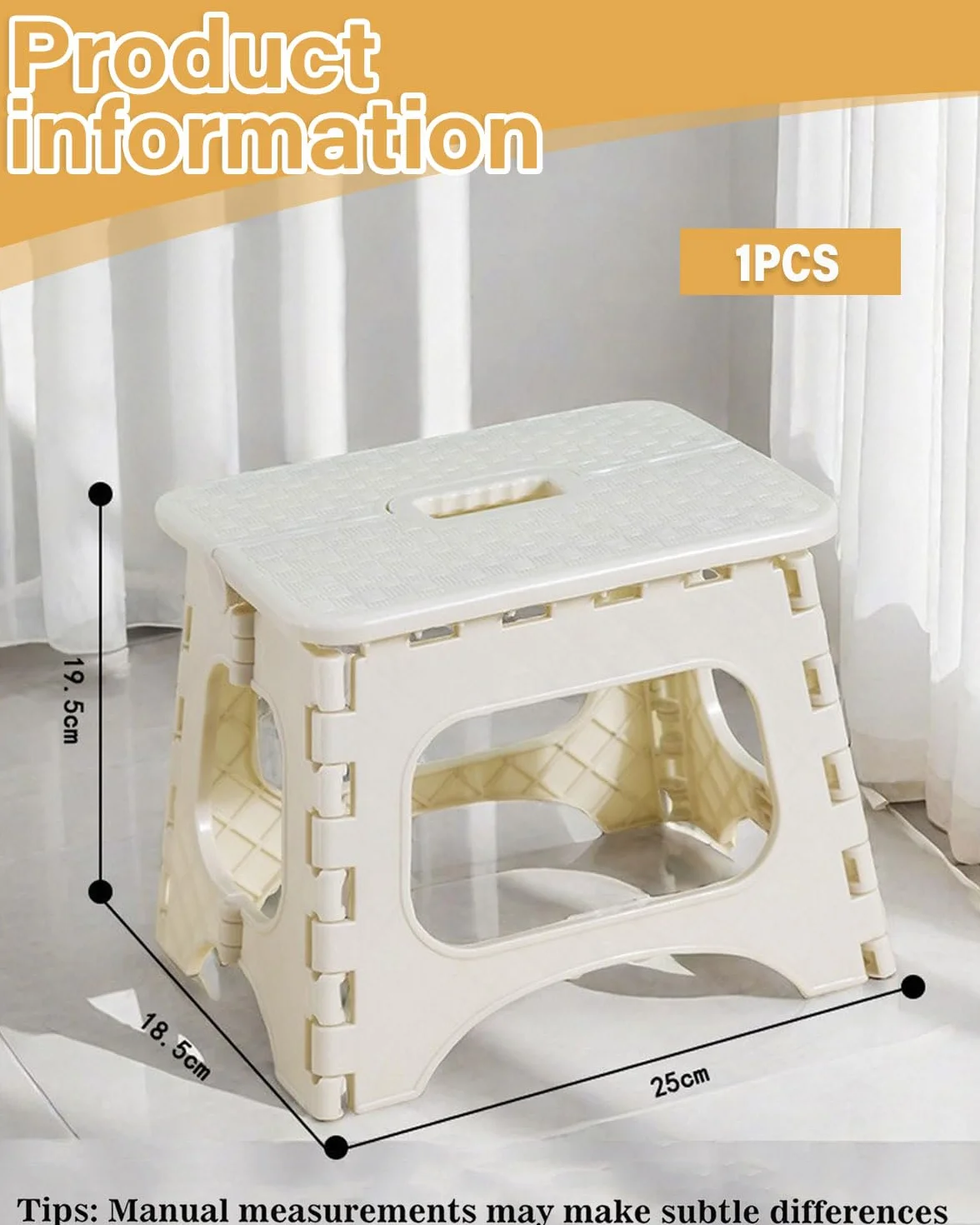 Taburete Plegable Antideslizante para Baño Cocina Autocaravana Escalón Infantil Niño