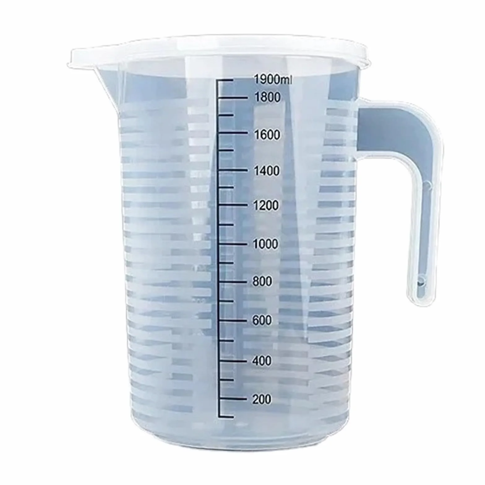 Vaso medidor graduado de plástico de gran capacidad con tapa, vaso mezclador transparente for uso en cocina y laboratorio(3500ml(with a lid))