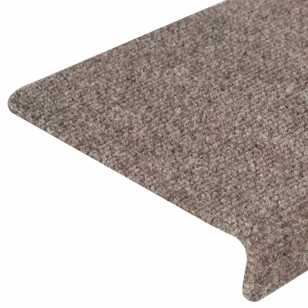 Alfombrillas autoadhesivas para escalones, 30 unidades, color beige, 65 x 21 x 4 cm, borde rectangular, antideslizantes, con aislamiento acústico de pisadas y pisadas, para escaleras de madera