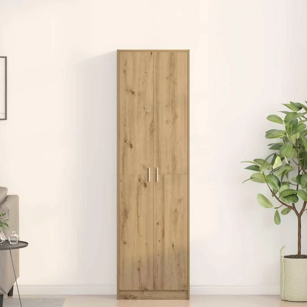 Refined Armario Roble Artesanal 55 x 25 x 189 cm Madera de ingeniería