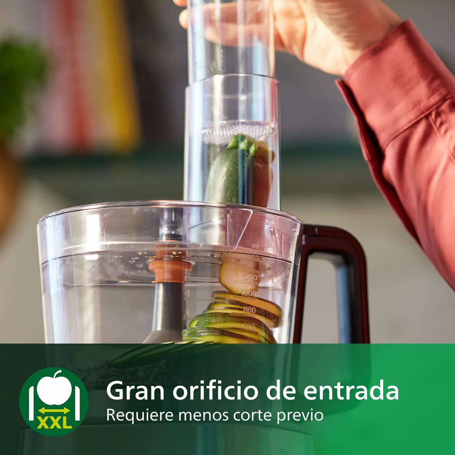 Philips Viva Collection Robot de cocina compacto - Compacto, motor de 800W, 29 funciones, PowerChop, disco 2 en 1, exprimidor de cítricos, montaje fácil, bol de 1.5L (HR7510/10)