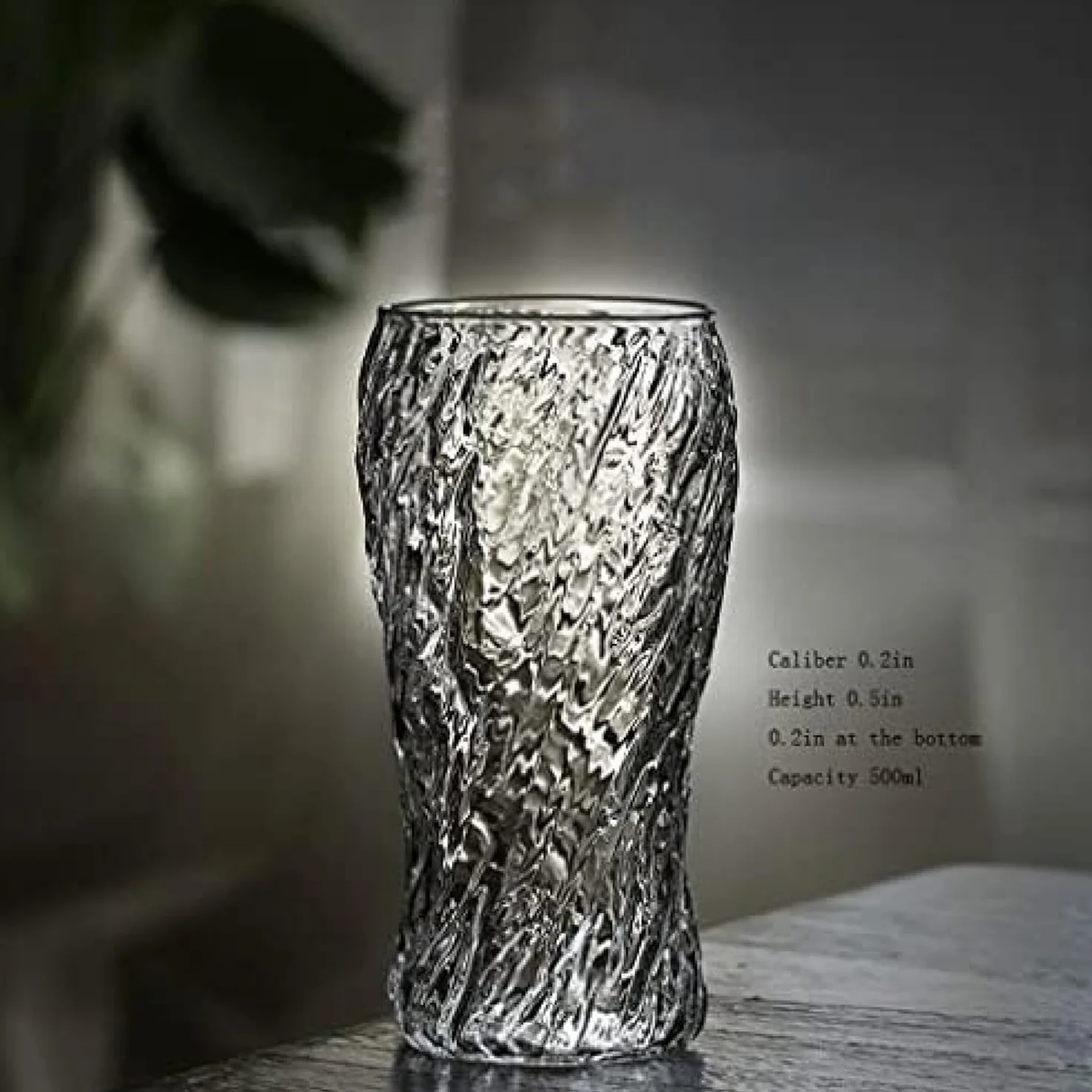 Juego de vasos de cristal transparentes para jugo, leche y café para cocina, ideal para desayuno y bebidas frías