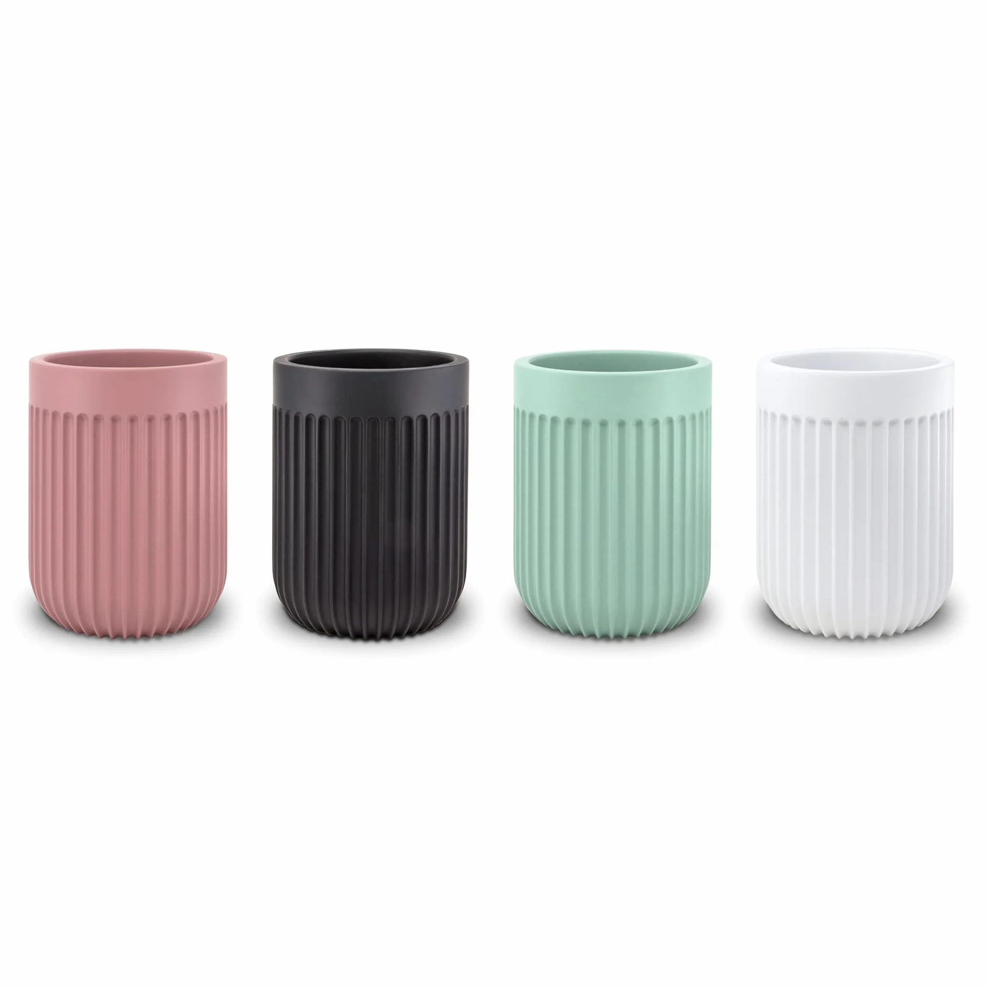 Vaso Cepillo Dientes Serie Urban Negro Mate Resina 7.2 cm x 9.7 cm